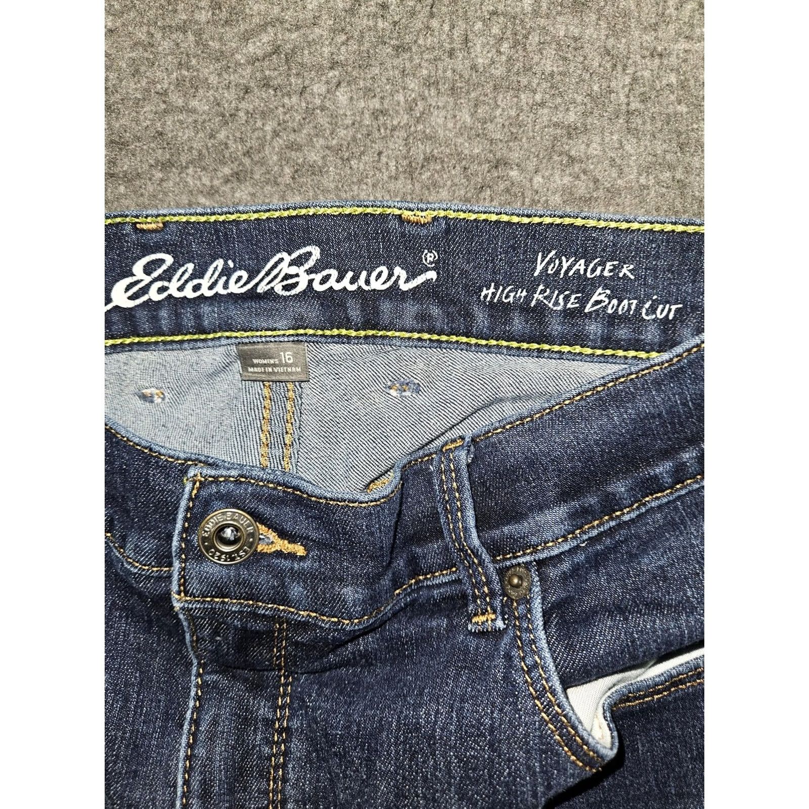 Eddie Bauer VINTAGE: Eddie Bauer Voyager Jeans Womens 16 Blue High Rise Bootcut Stretch Denim Size 38" / US 16 / IT 52 - 2 Thumbnail