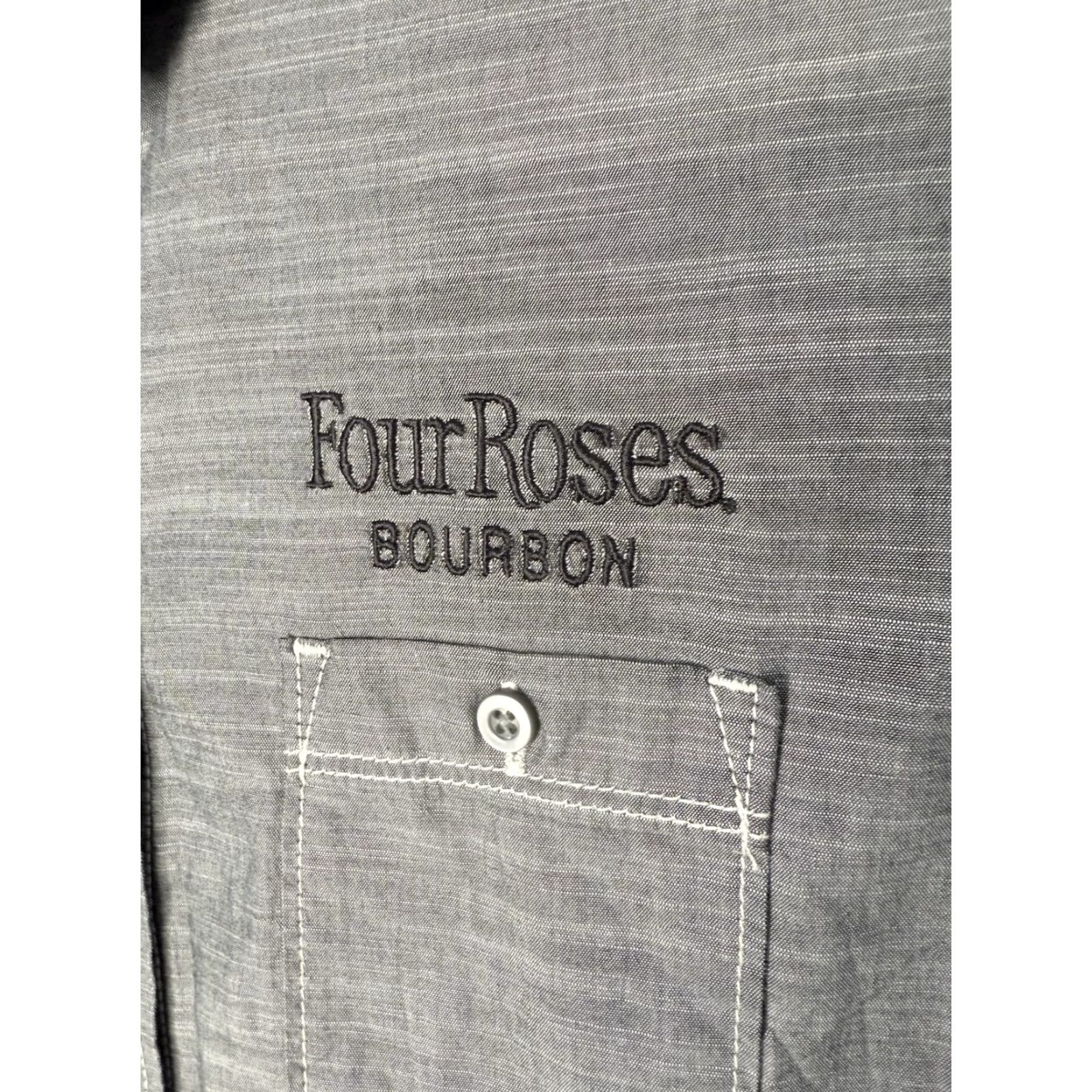 Port Authority Port Authority Four Roses Bourbon Shirt Womens S Button-Up Chambray Gray Long Sleeve Embroidered Logo NWT Size S / US 4 / IT 40 - 3 Thumbnail