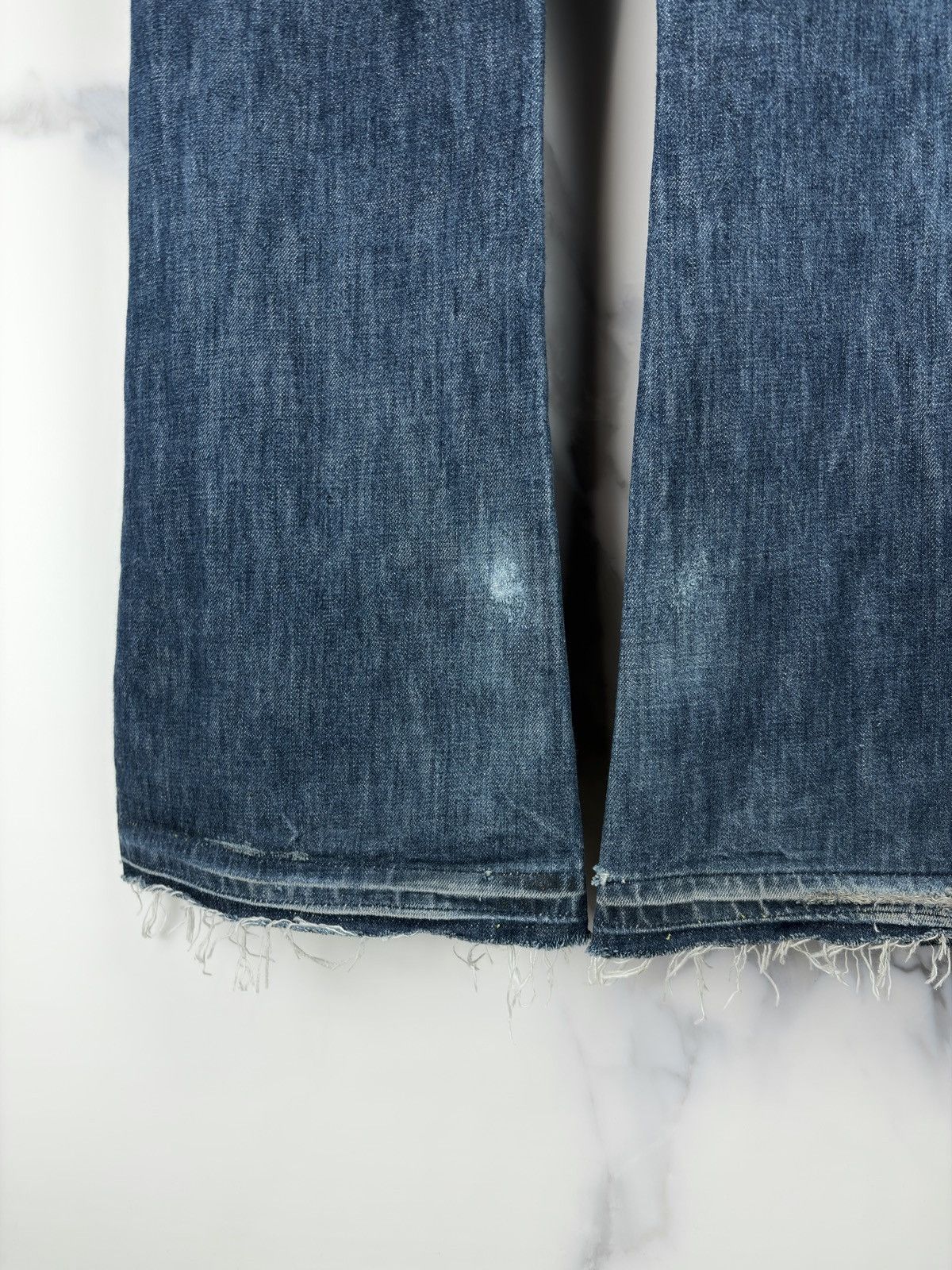 Gucci Gucci Tom Ford Flared Wide Leg Distressed Hem Denim Jeans Size US 29 - 6 Thumbnail