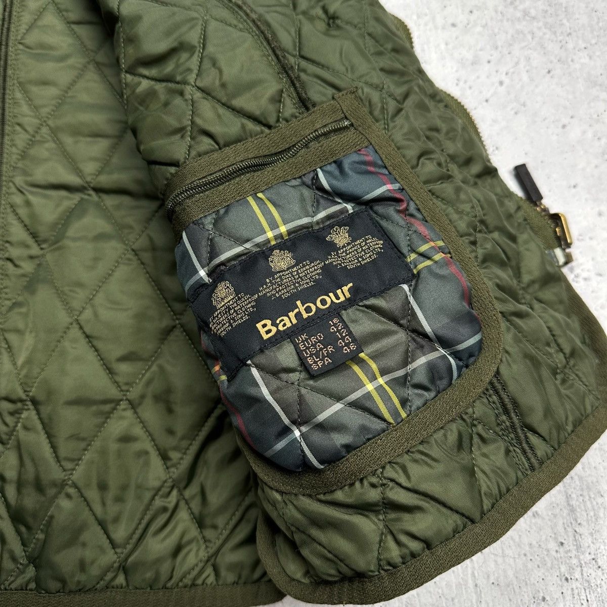 Barbour × Vintage Barbour Tartan Check Light Quilted Vest Jacket Gilet Size US M / EU 48-50 / 2 - 7 Thumbnail