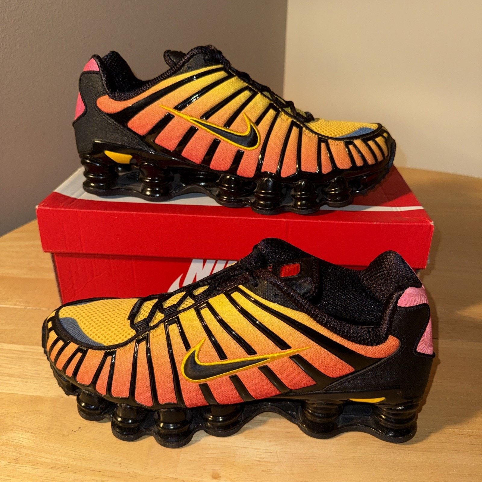 Nike Nike Shox TL ‘Sunrise’ Black Amarillo Red AV3595-004 Men’s Size US 10 / EU 43 - 3 Thumbnail