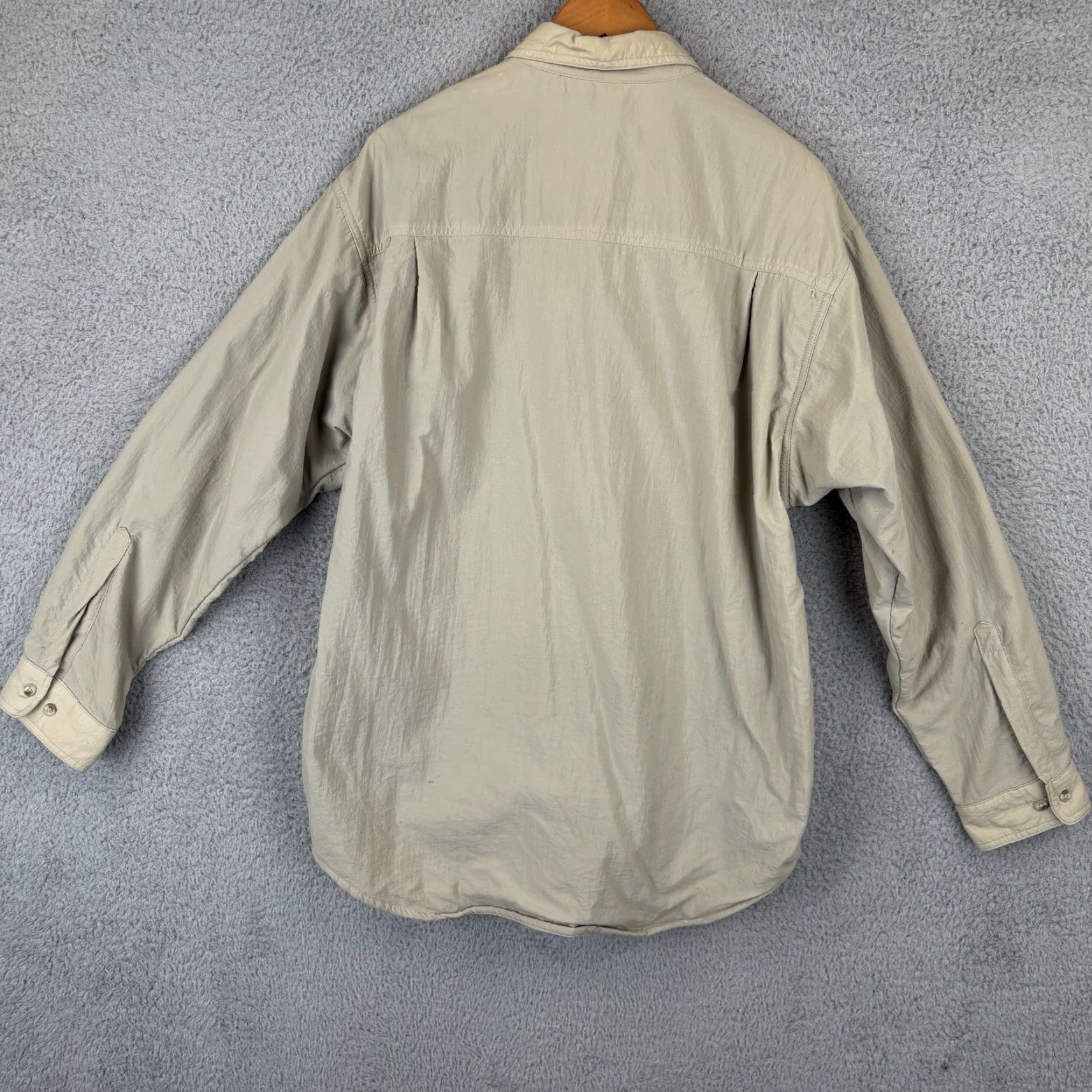 Vintage VINTAGE Columbia Shooting Shirt Mens Large Beige Nylon Lined Hunting Shoulder Patch Button-Up Collection: Hunting, Outdoor Size US L / EU 52-54 / 3 - 4 Thumbnail