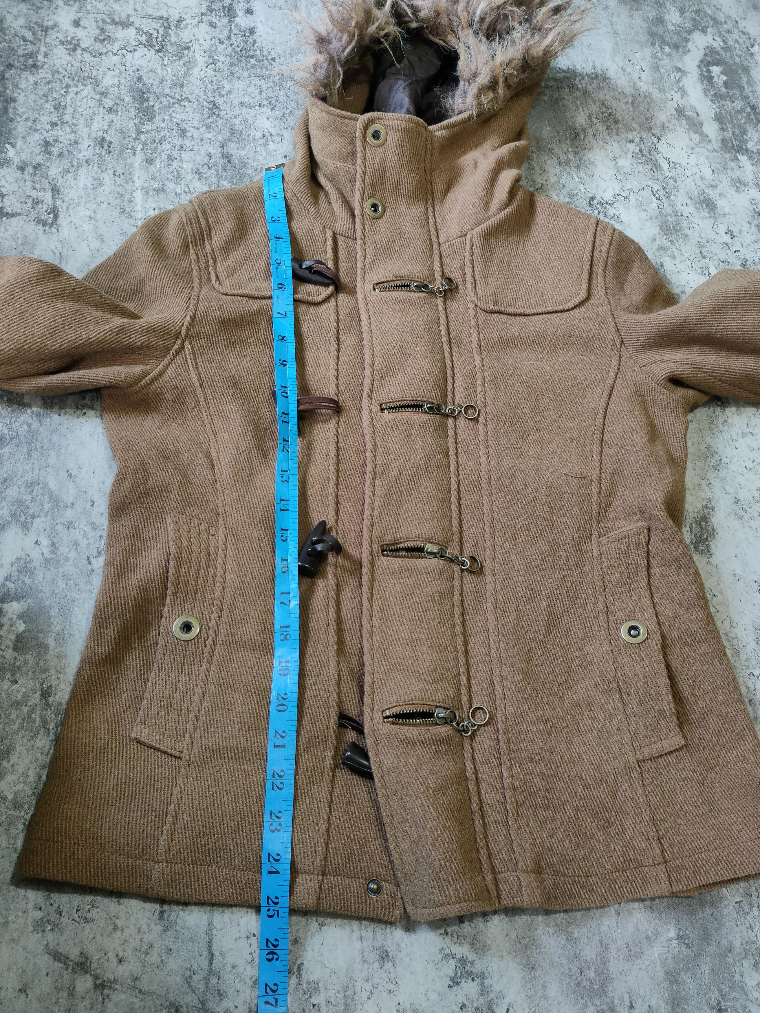 Semantic Design duffle jacket fur hoodie