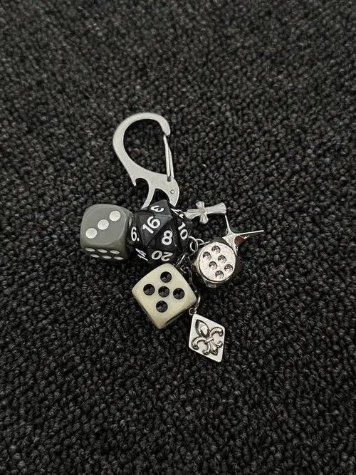 Jewelry Dice string keychain,y2k Keychain Size ONE SIZE - 2 Thumbnail