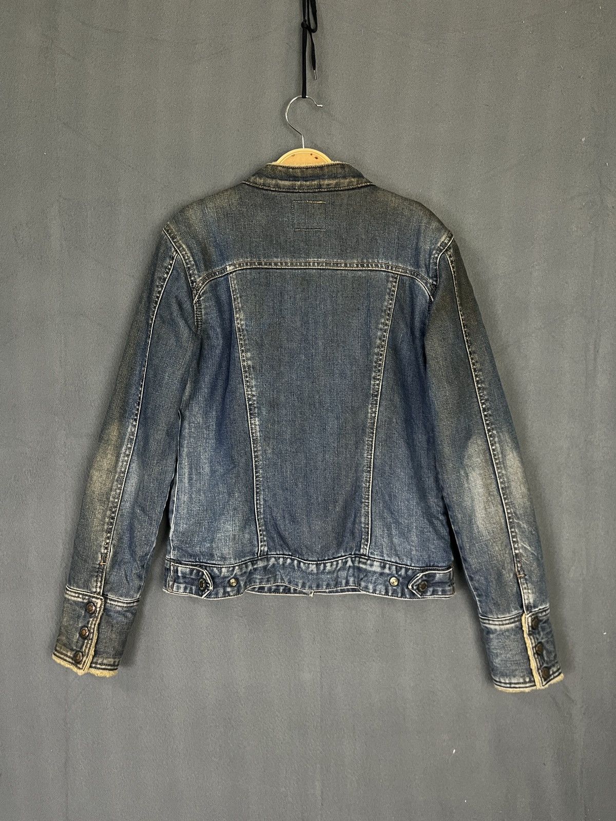 Levi's × Levi's Vintage Clothing Levis Denim Jacket Mandarin Collar Sherpa Lined Size M / US 6-8 / IT 42-44 - 2 Thumbnail