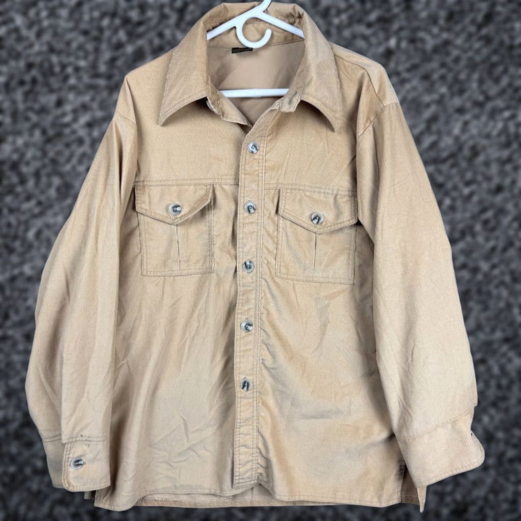 Vintage VINTAGE Big Yank Shirt Men 2XL Corduroy Button-Up Brown 52" Chest USA 90s Pockets Button-Up Regular Shirts Mens Size US XXL / EU 58 / 5 - 1 Thumbnail