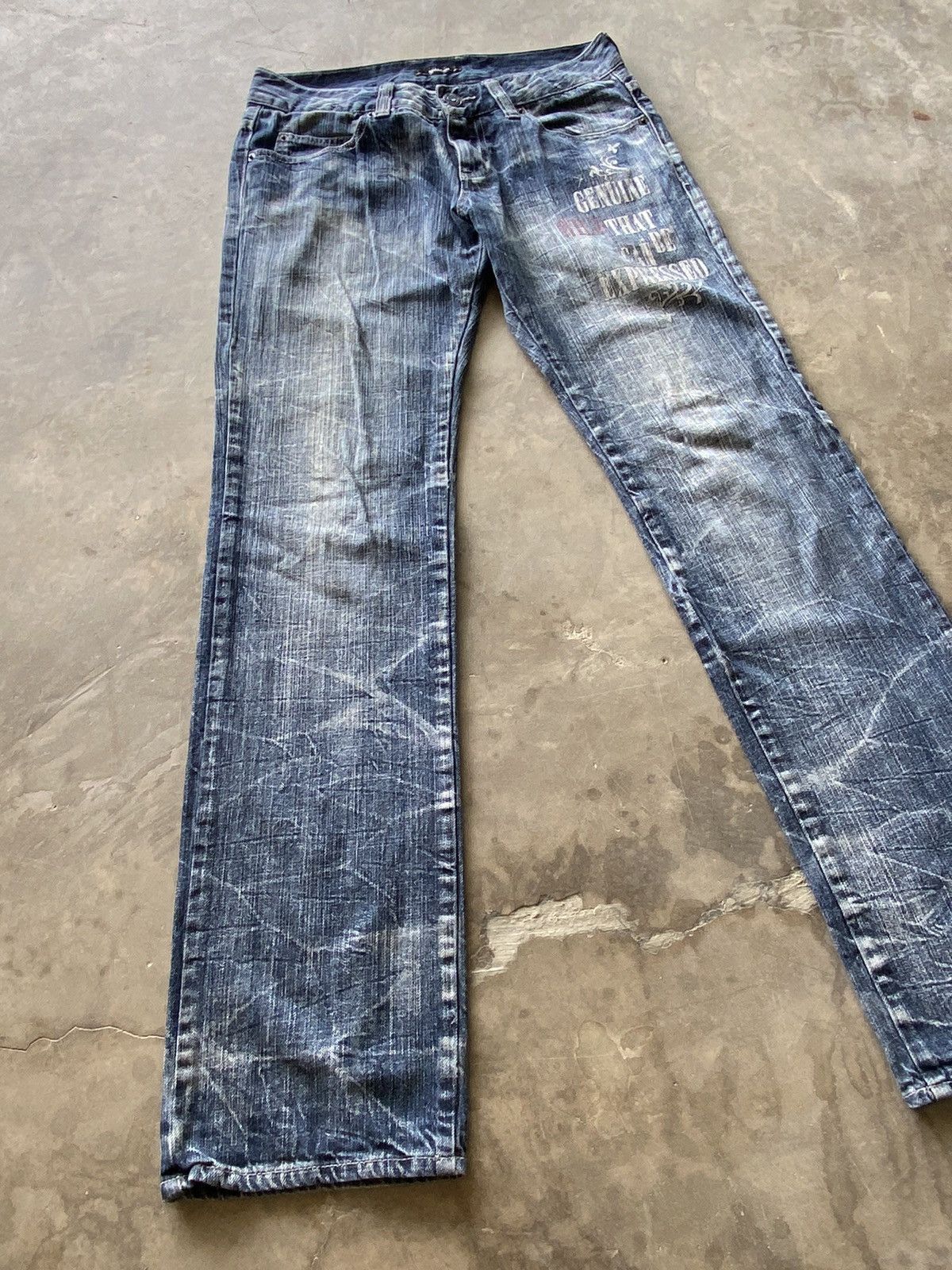 Japanese Brand × Vintage Japanese Claws Distressed Double Focus Grunge Jeans pp3 Size US 31 - 2 Thumbnail
