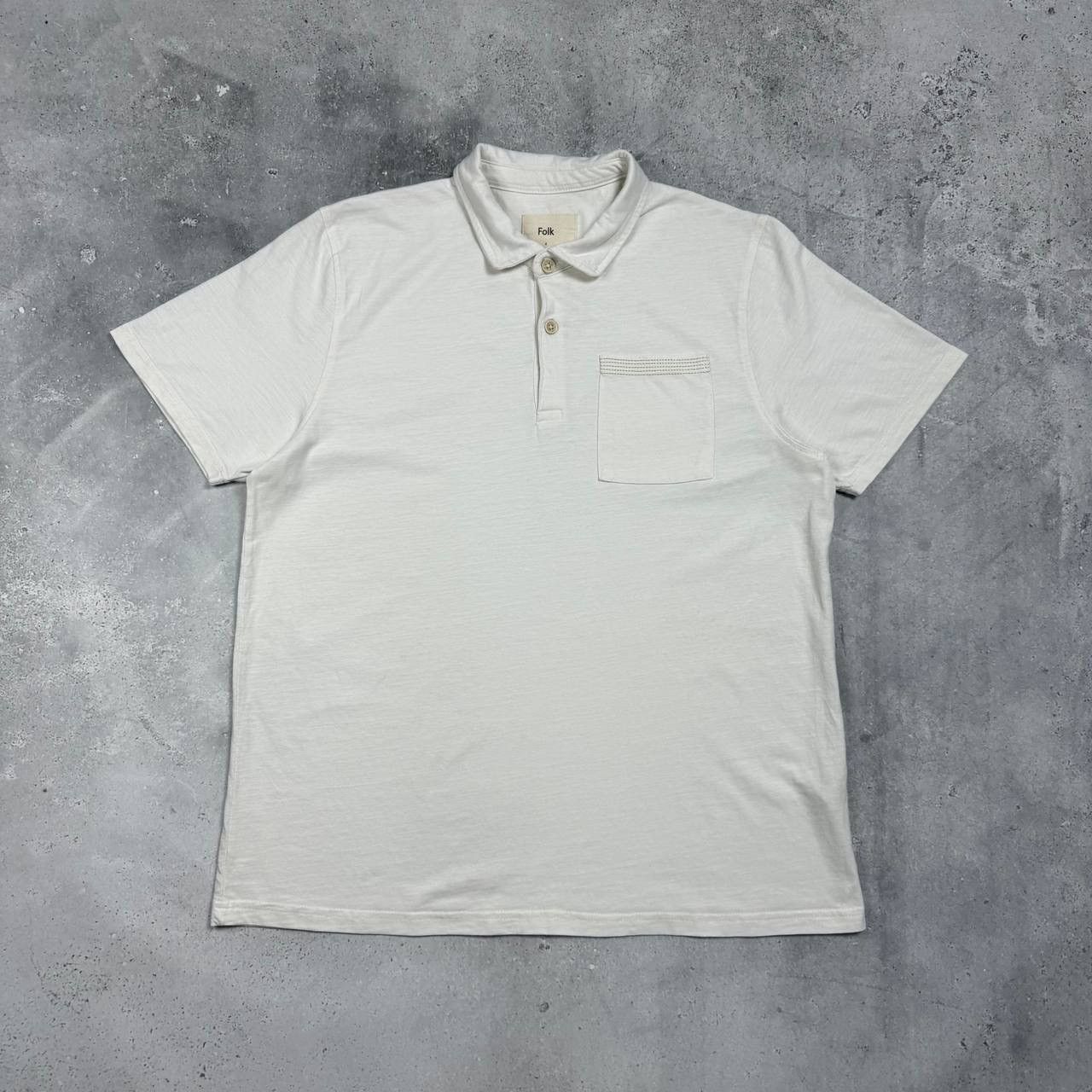 Folk Folk Two-Button Pocket Short Sleeve Polo Shirt Off White 4 L Size US L / EU 52-54 / 3 - 1 Thumbnail