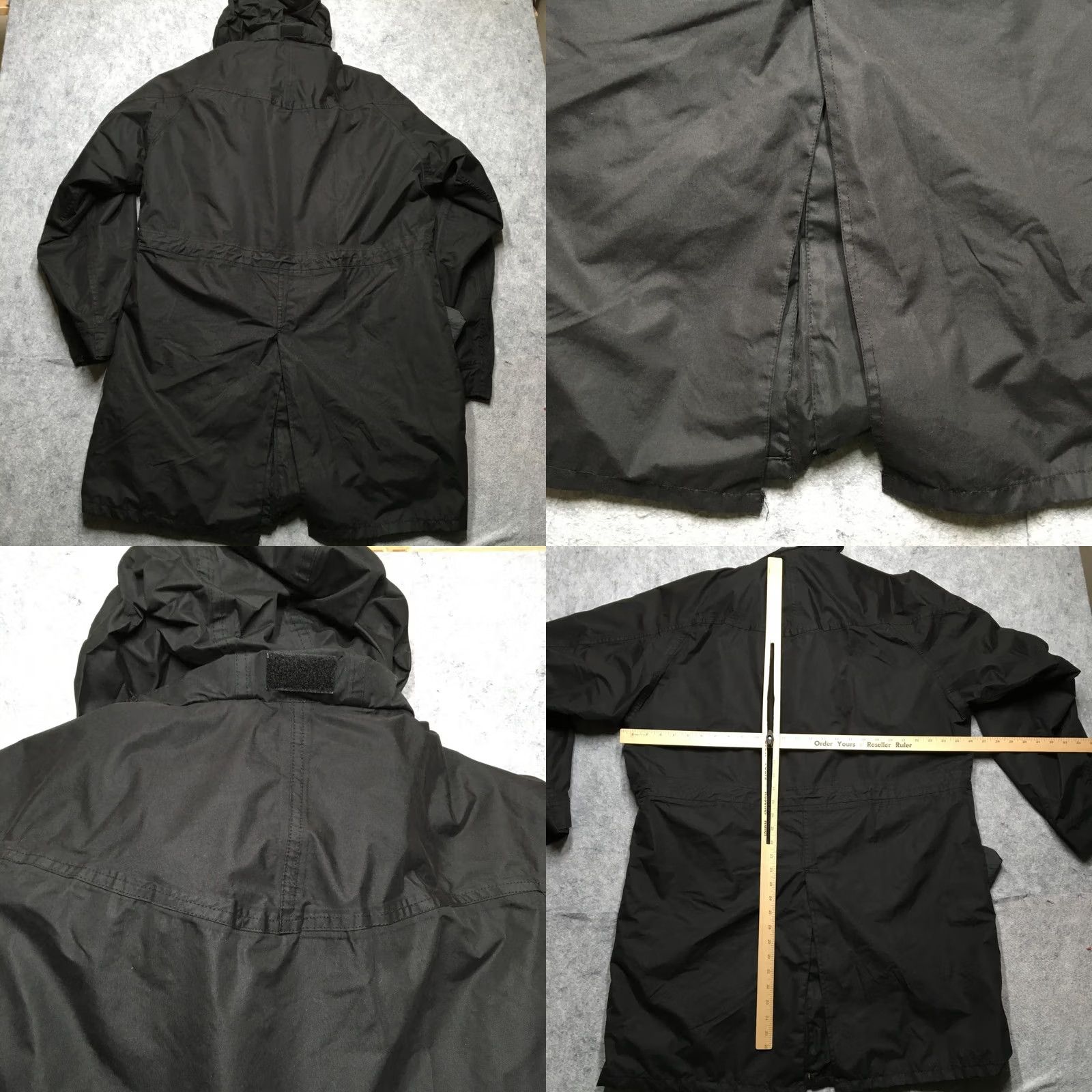 Vintage Wyoming Traders Coat Mens 2XL Black Hooded Parka Snap Front Ranch Riding Coat Rain Shirt Size US XXL / EU 58 / 5 - 8 Thumbnail