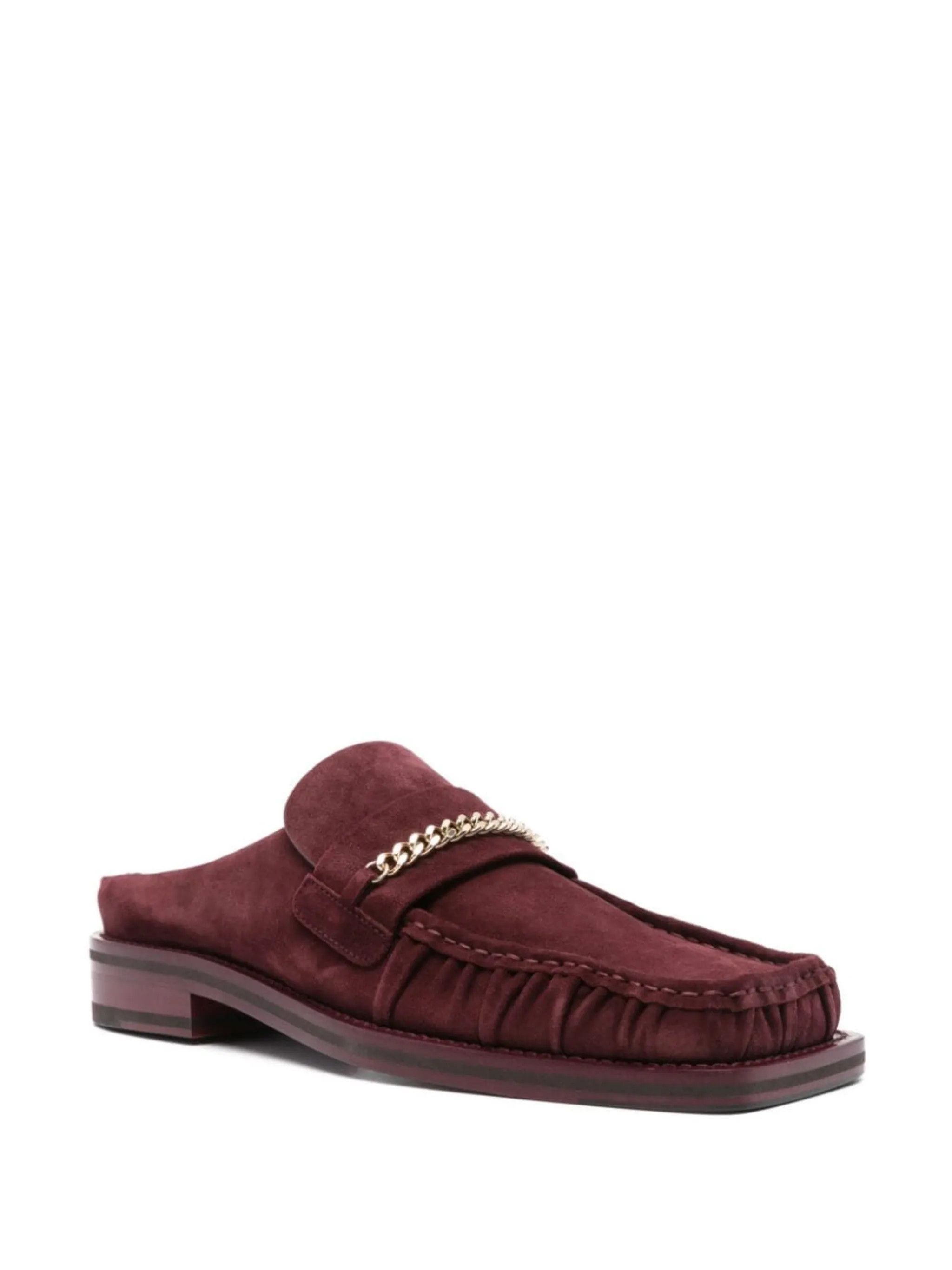Martine Rose o1tko10426 Square-Toe Suede Mules in Berry Size US 10 / EU 43 - 2 Thumbnail