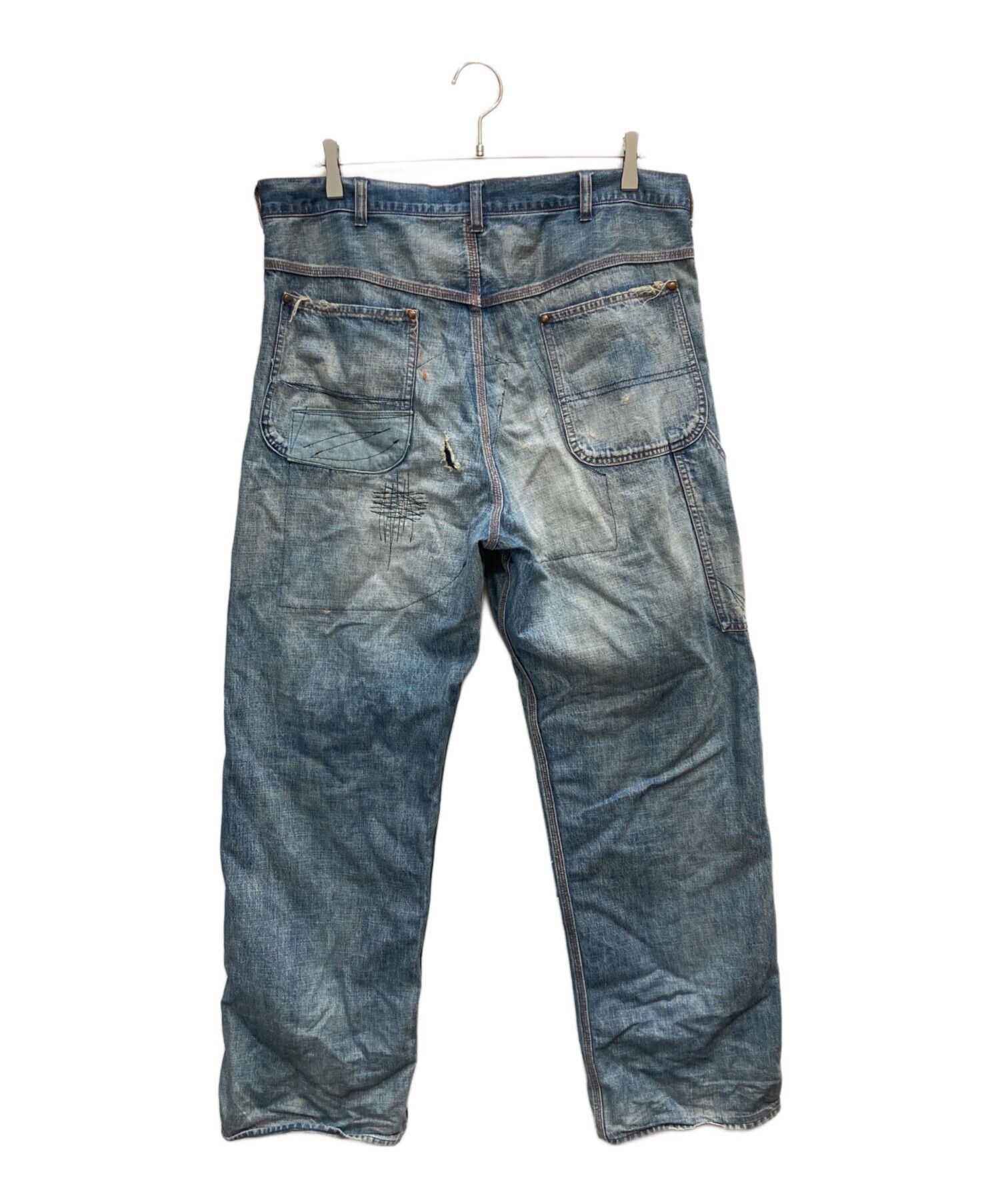 SAINT MICHAEL DENIM PAINTER PANTS Indigo Size M