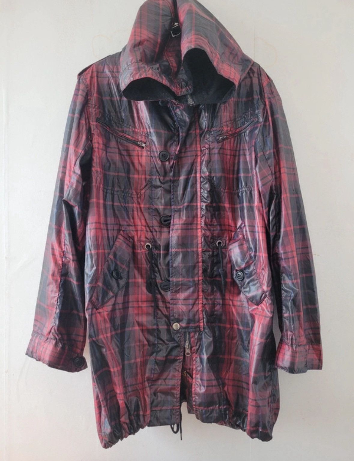 Final Home Final Home Red Plaid/Tartan long hooded jacket parka style Size US S / EU 44-46 / 1 - 3 Thumbnail