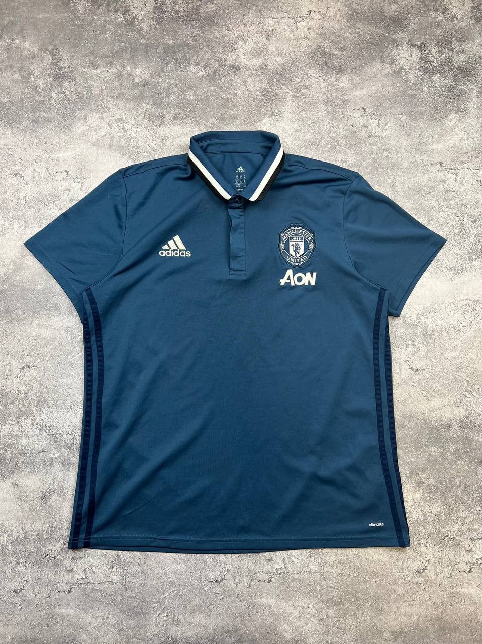 Adidas Vintage Manchester United Adidas Jersey Polo T-Shirt Tee Size US XL / EU 56 / 4 - 1 Thumbnail