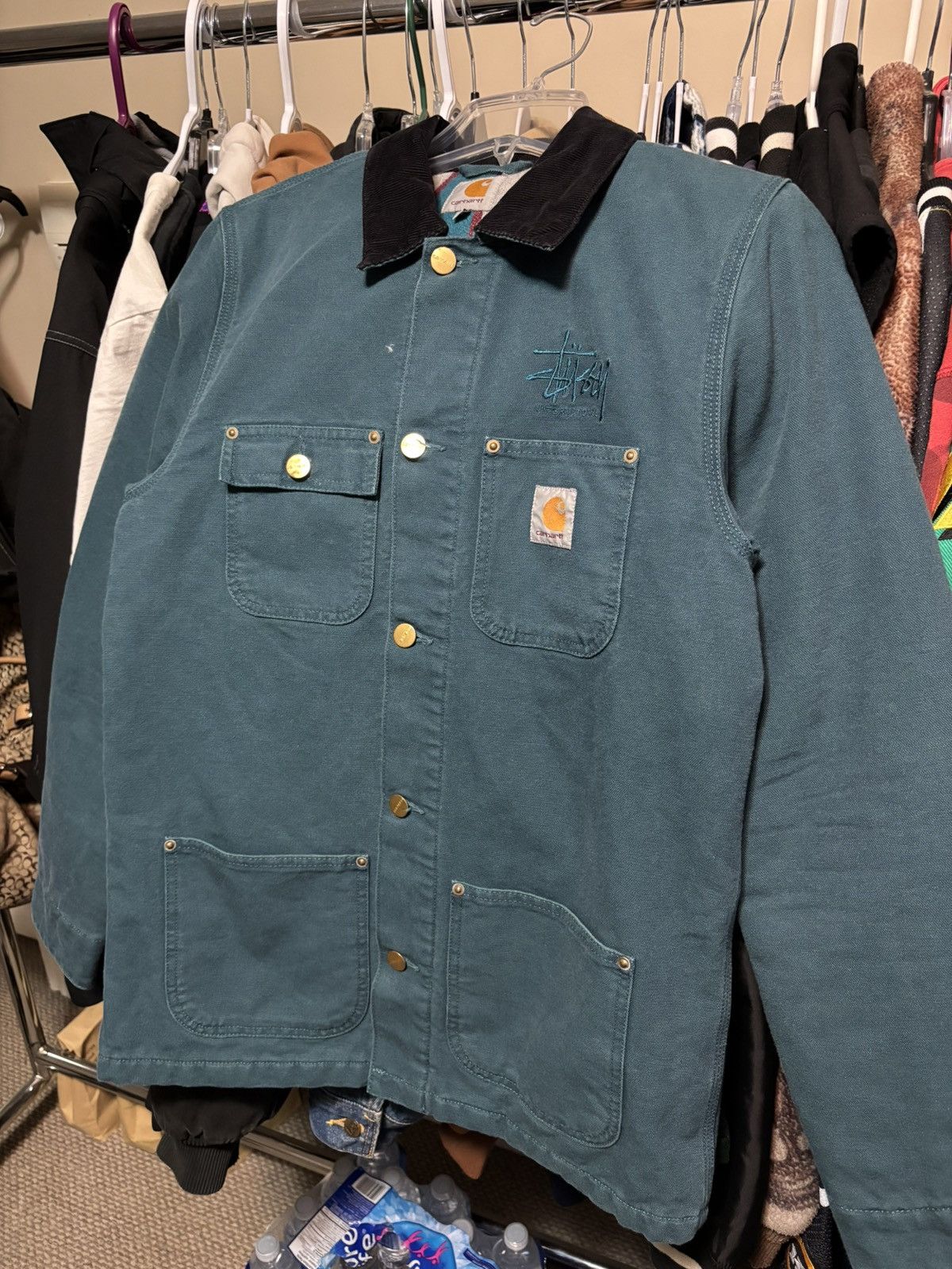 Carhartt × Stussy Carhartt WIP x Stussy Chore Coat Teal Size US S / EU 44-46 / 1 - 4 Thumbnail