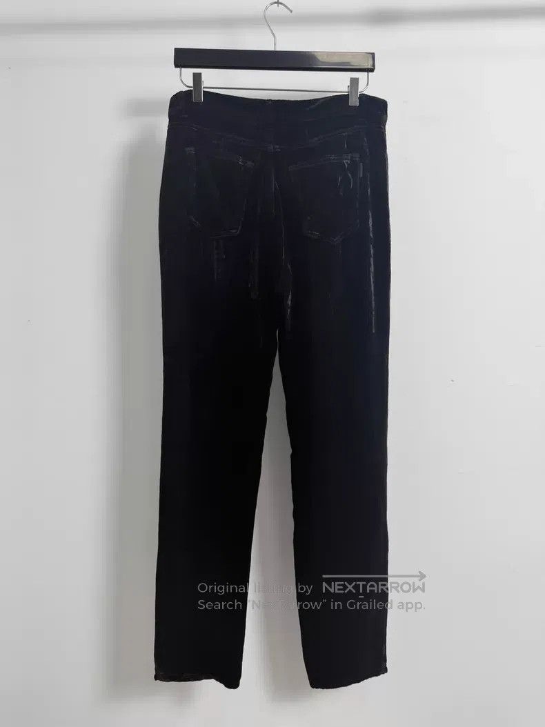 Saint Laurent Paris Saint Laurent Paris Black Velvet Straight Leg Denim Pants Size US 30 / EU 46 - 2 Thumbnail
