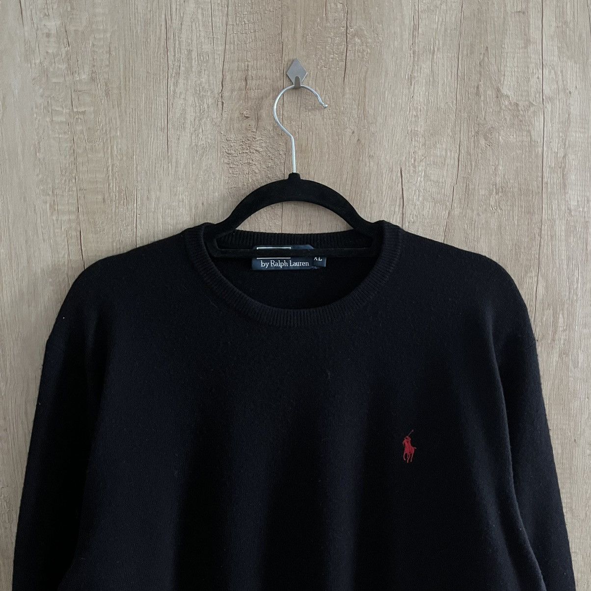 Polo Ralph Lauren Ralph Lauren Wool Knit Sweater Black Vintage Sweatshirt Y2K Size US XL / EU 56 / 4 - 2 Thumbnail