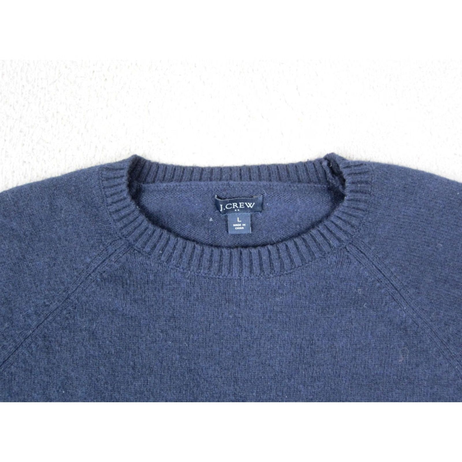 J.Crew J.CREW Sweater Shirt Mens L Blue Crewneck Pullover Wool Knit 90s Classic Vintage Not N/A Size US L / EU 52-54 / 3 - 2 Thumbnail