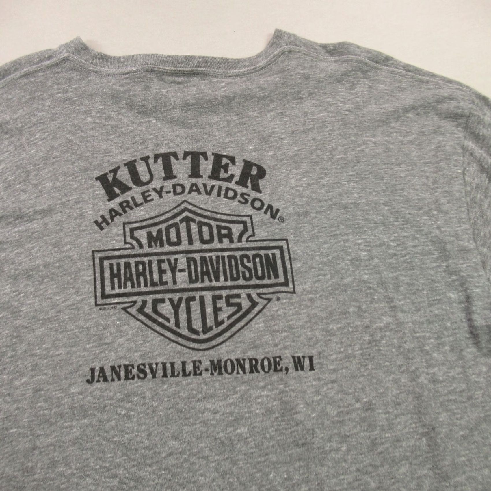 Harley Davidson Harley-Davidson Shirt Mens 3XL Short Sleeve Crew Neck Gray Janesville Monroe WI Size US XXL / EU 58 / 5 - 6 Thumbnail