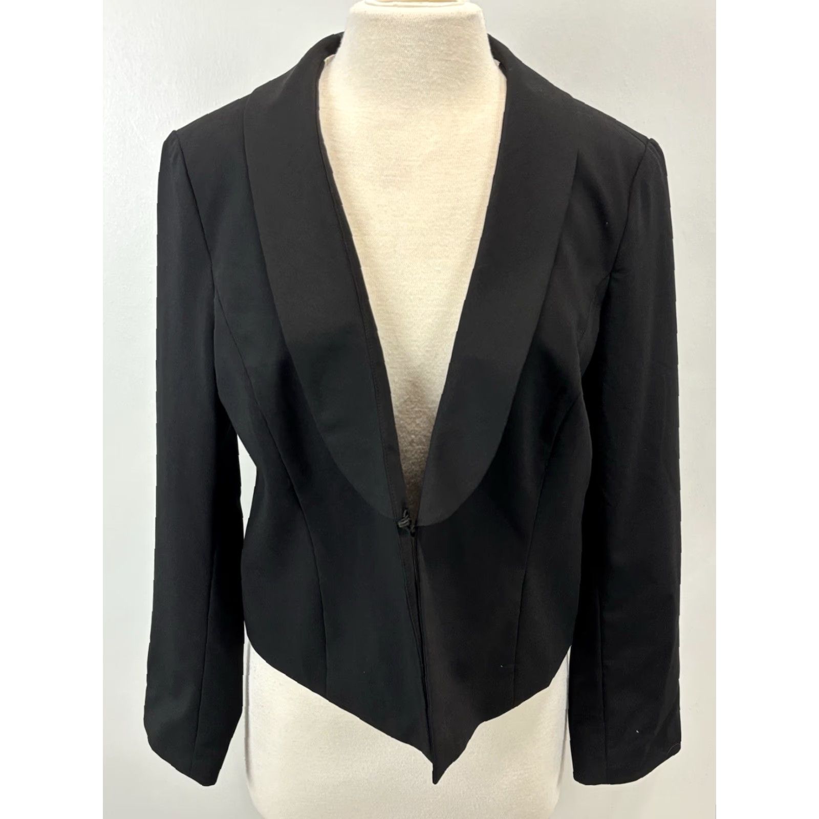 Vintage Chicos Black Blazer Jacket Sz 2 US Large Women’s Lined Single Clasp Career Size L / US 10 / IT 46 - 7 Thumbnail