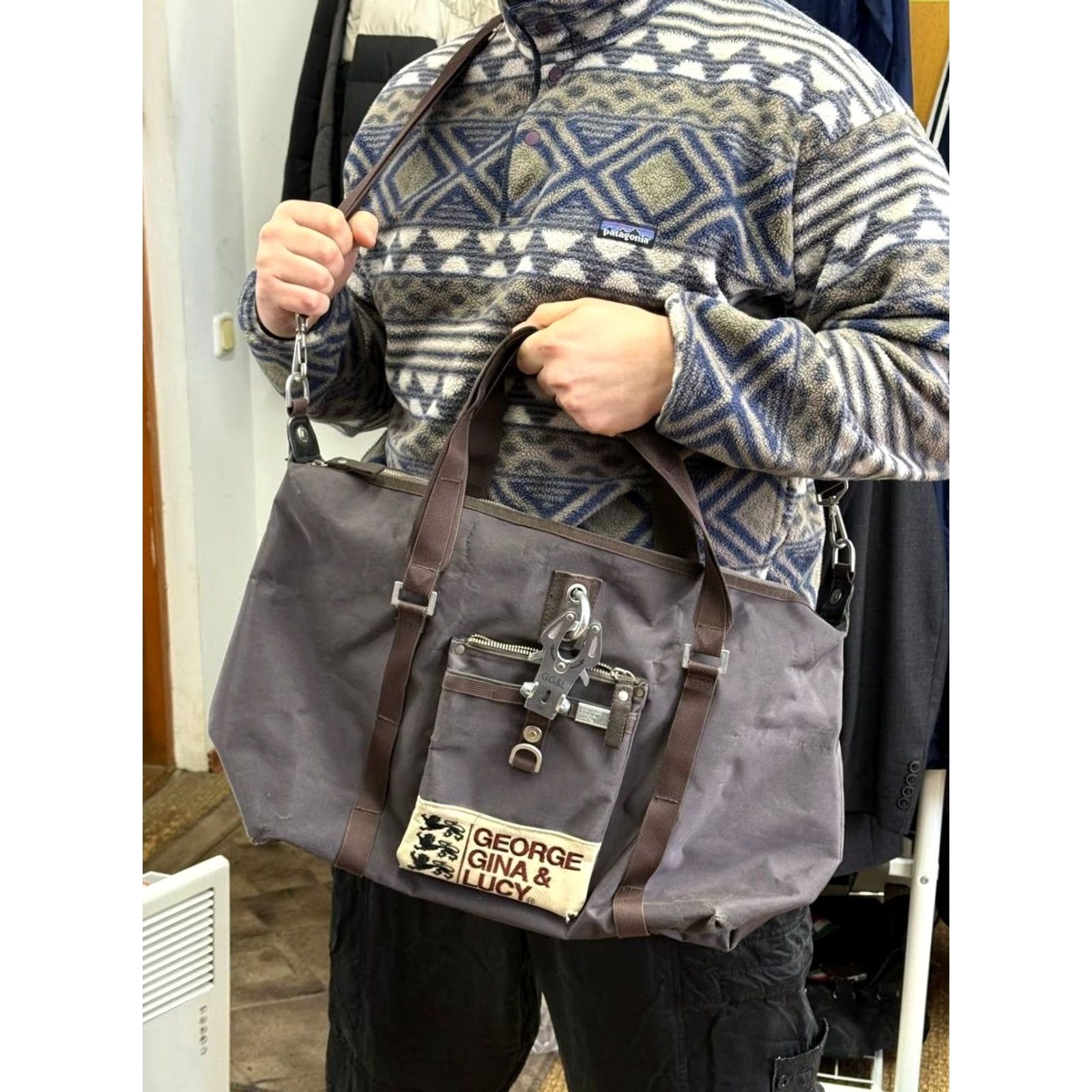 George Gina & Lucy VINTAGE George Gina & Lucy Shoulder Bag GGL Y2K Purple Womens Bag Rectangle Zip Detachable Strap Size ONE SIZE - 2 Thumbnail