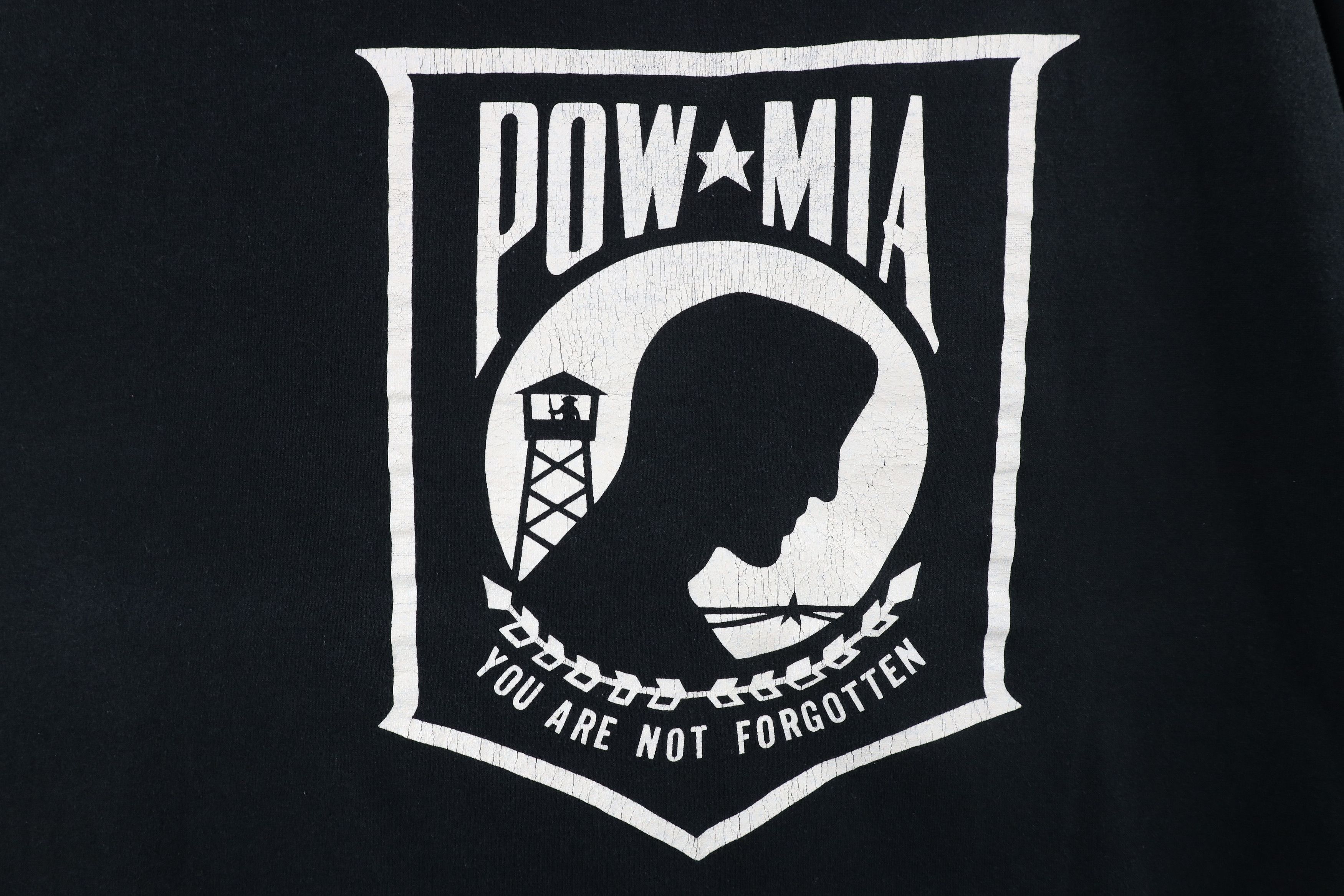 Vintage Vintage 90s POW MIA Ohio Short Sleeve T-Shirt Black USA Size US XXL / EU 58 / 5 - 4 Thumbnail