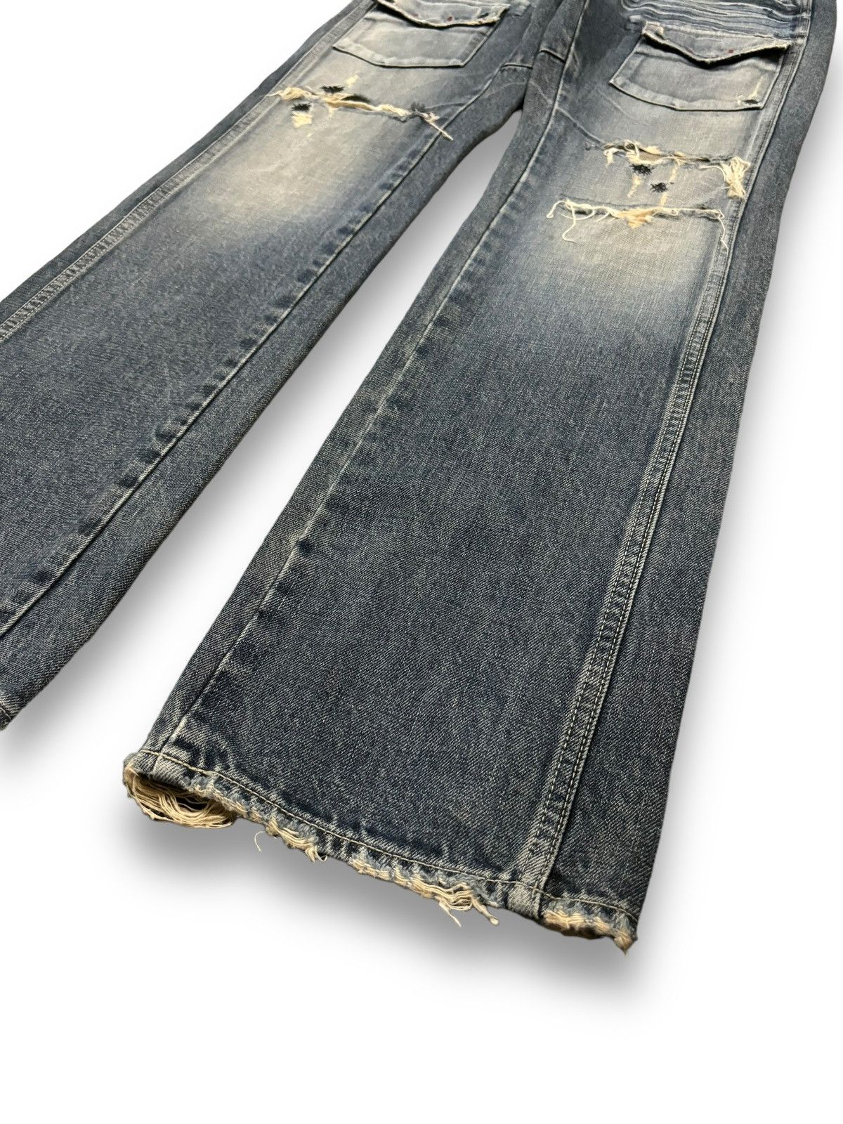 Hysteric Glamour Vintage Japanese Brand Bartack Studded Distressed Punk Jeans Size US 32 / EU 48 - 12 Thumbnail
