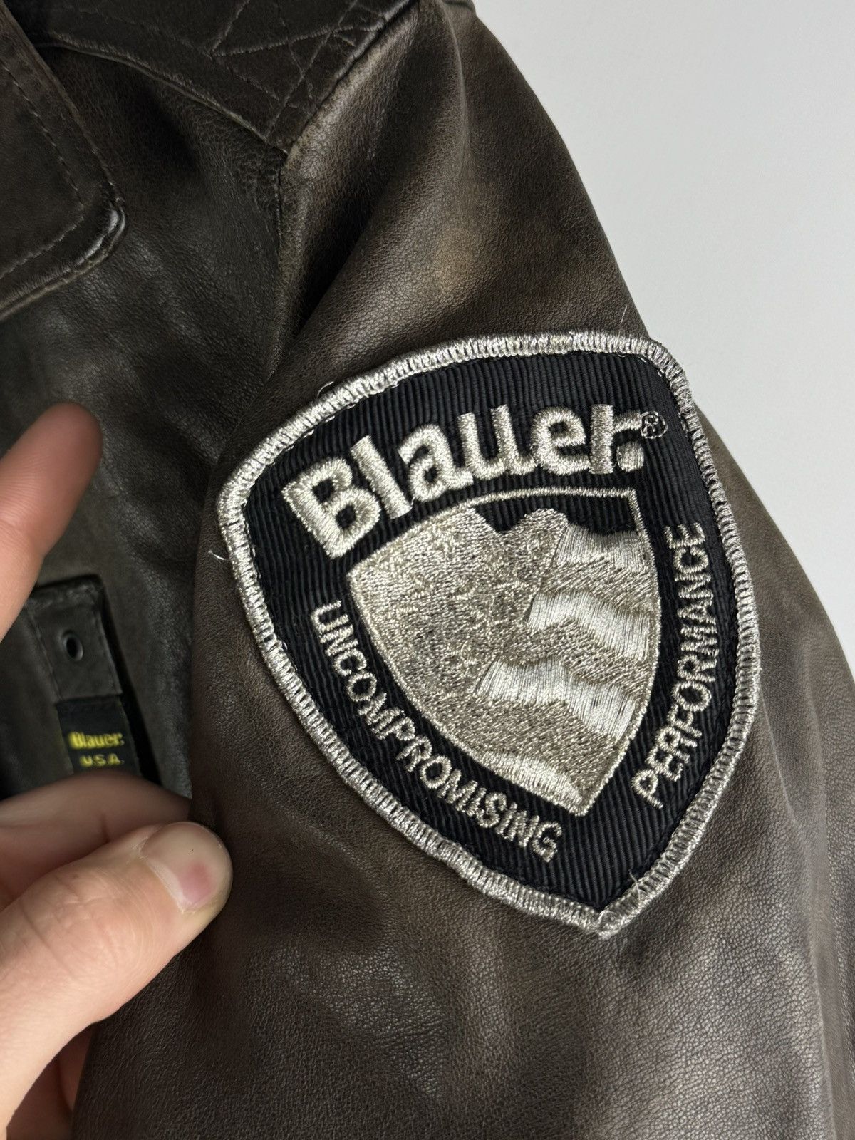 Other Vintage Blauer USA Leather Police Jacket Motorcycle 🇺🇸 Size US S / EU 44-46 / 1 - 5 Thumbnail