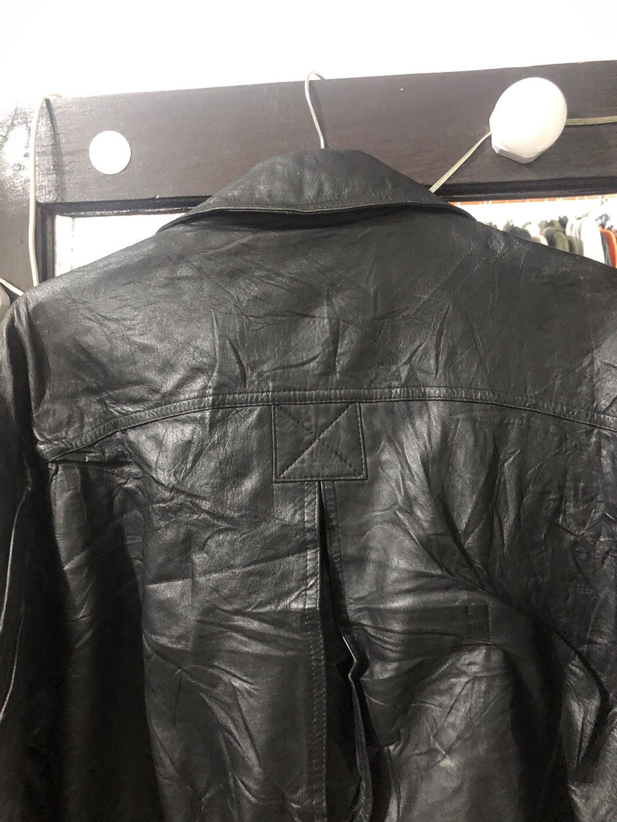 Vintage VINTAGE BLACK LEATHER JACKET PERL STEIN Size US M / EU 48-50 / 2 - 14 Thumbnail