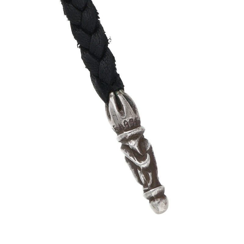 Chrome Hearts Chrome Hearts Leather Braid Silver Necklace Size ONE SIZE - 4 Thumbnail