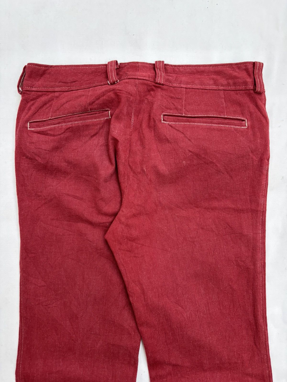 Tornado Mart TORNADO MART Red Flared Denim Jeans Size US 31 - 5 Thumbnail