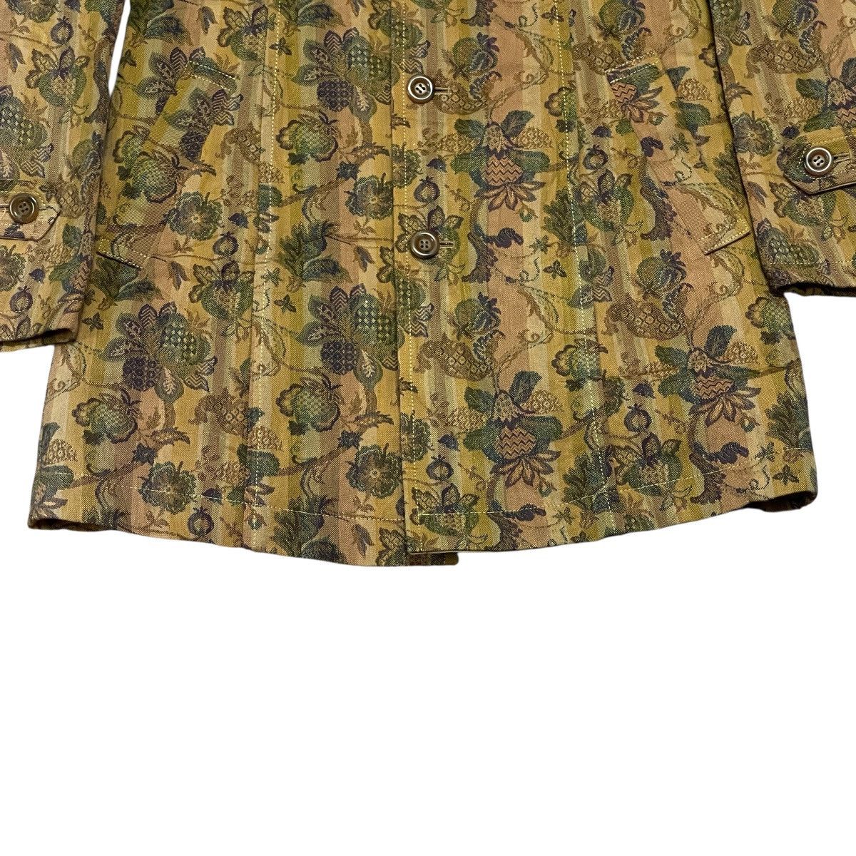 Japanese Brand Vintage Gekko Floral Patterned Long Jacket - Made in Japan Size S / US 4 / IT 40 - 7 Thumbnail