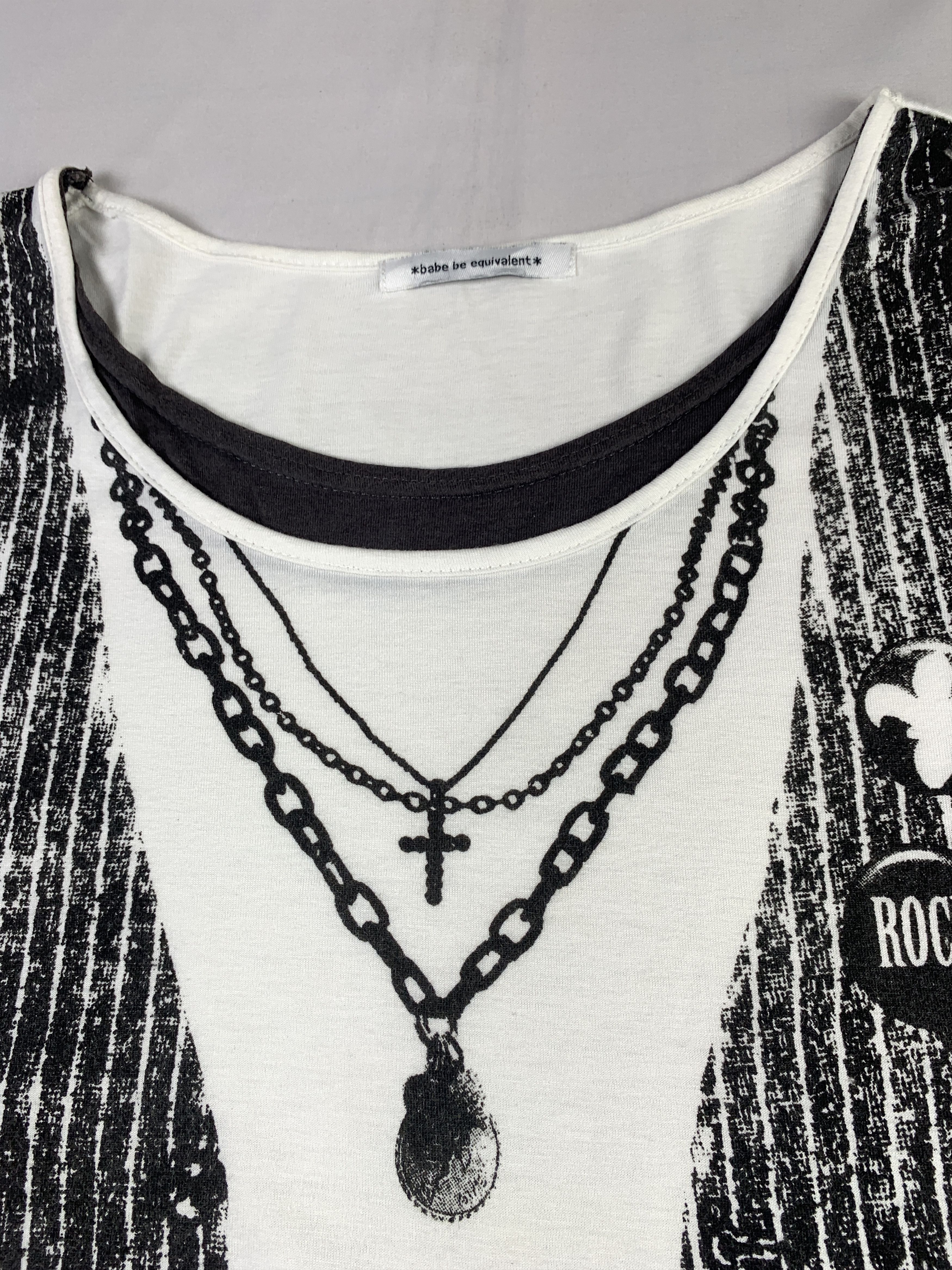 Japanese Brand babe be equivalent Necklace Vest Print Tee (M) Size M / US 6-8 / IT 42-44 - 5 Thumbnail