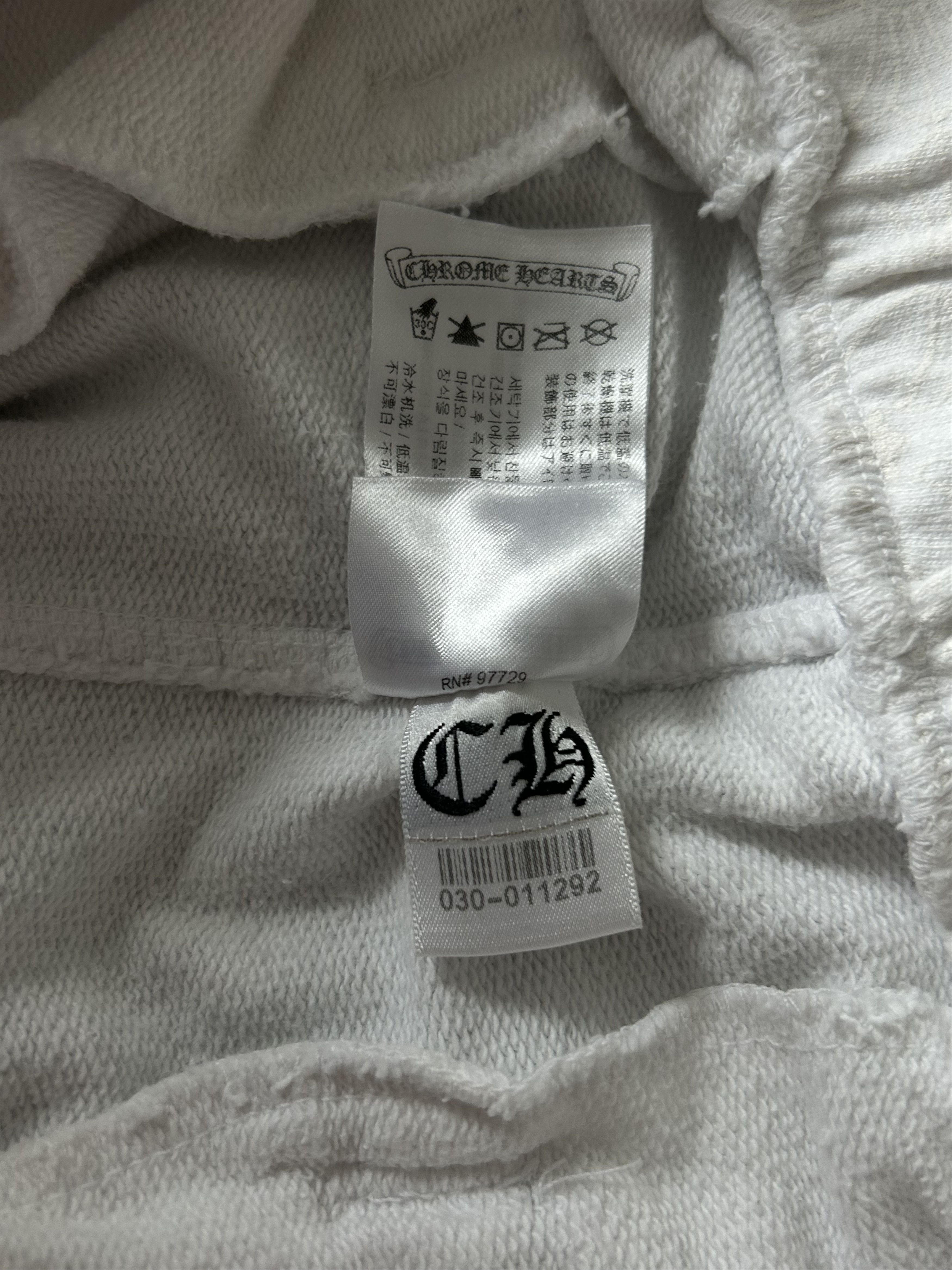 Chrome Hearts White & Black Horseshoe Logo Cross Jacquard Sweatpants Size US 34 / EU 50 - 6 Thumbnail