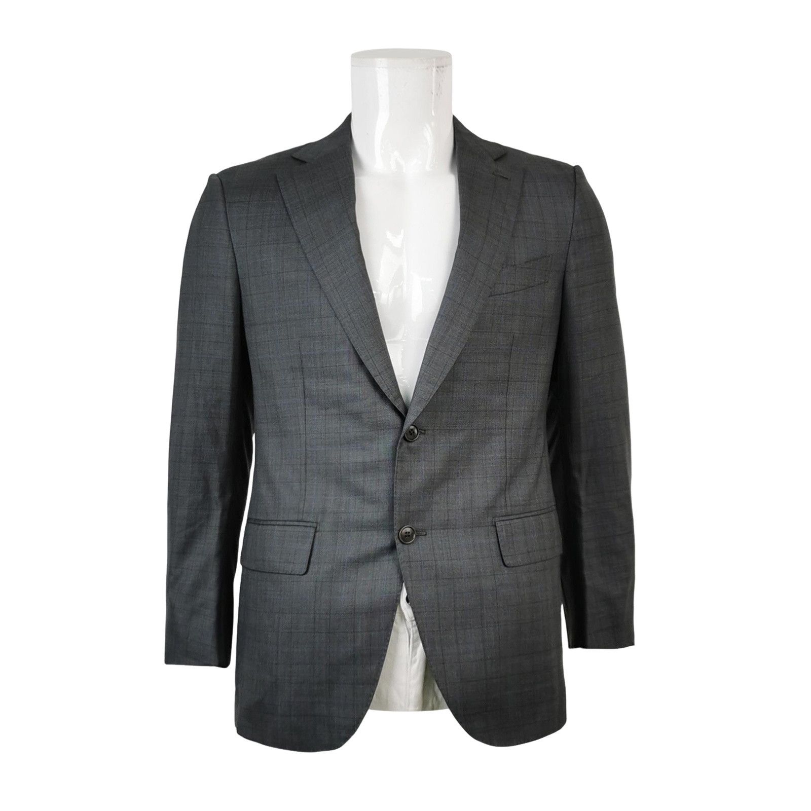 Ermenegildo Zegna Ermenegildo Zegna Wool Silk Windowpane Blazer 40S Size 40S - 1 Thumbnail