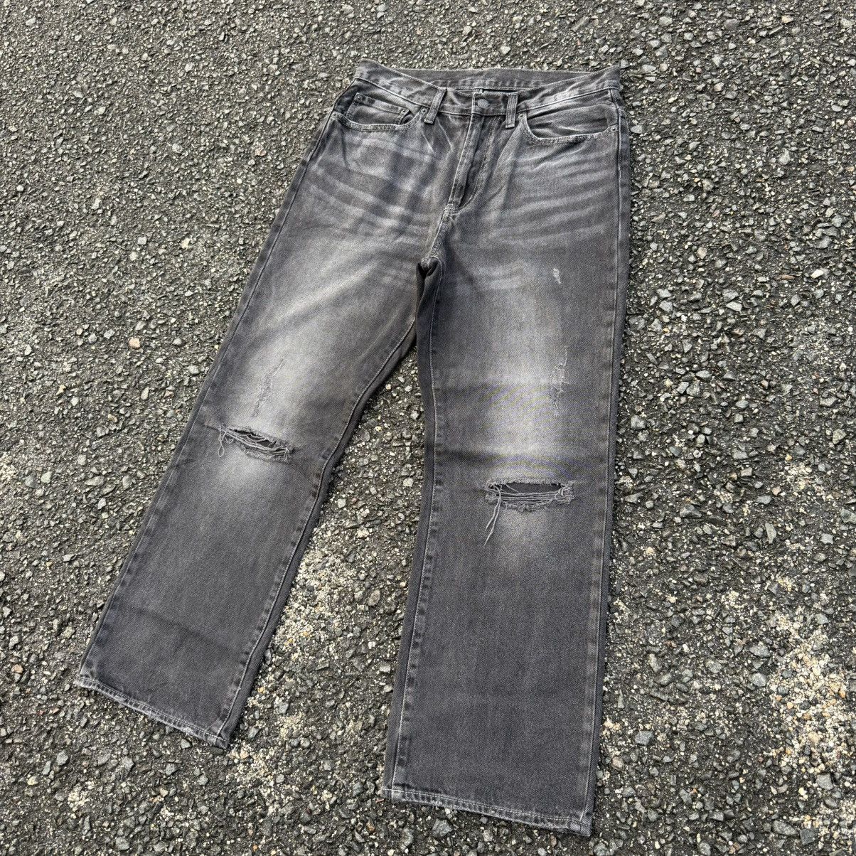 GU VINTAGE GU BLACK DENIM JEAN PANTS Size US 33 - 1 Thumbnail