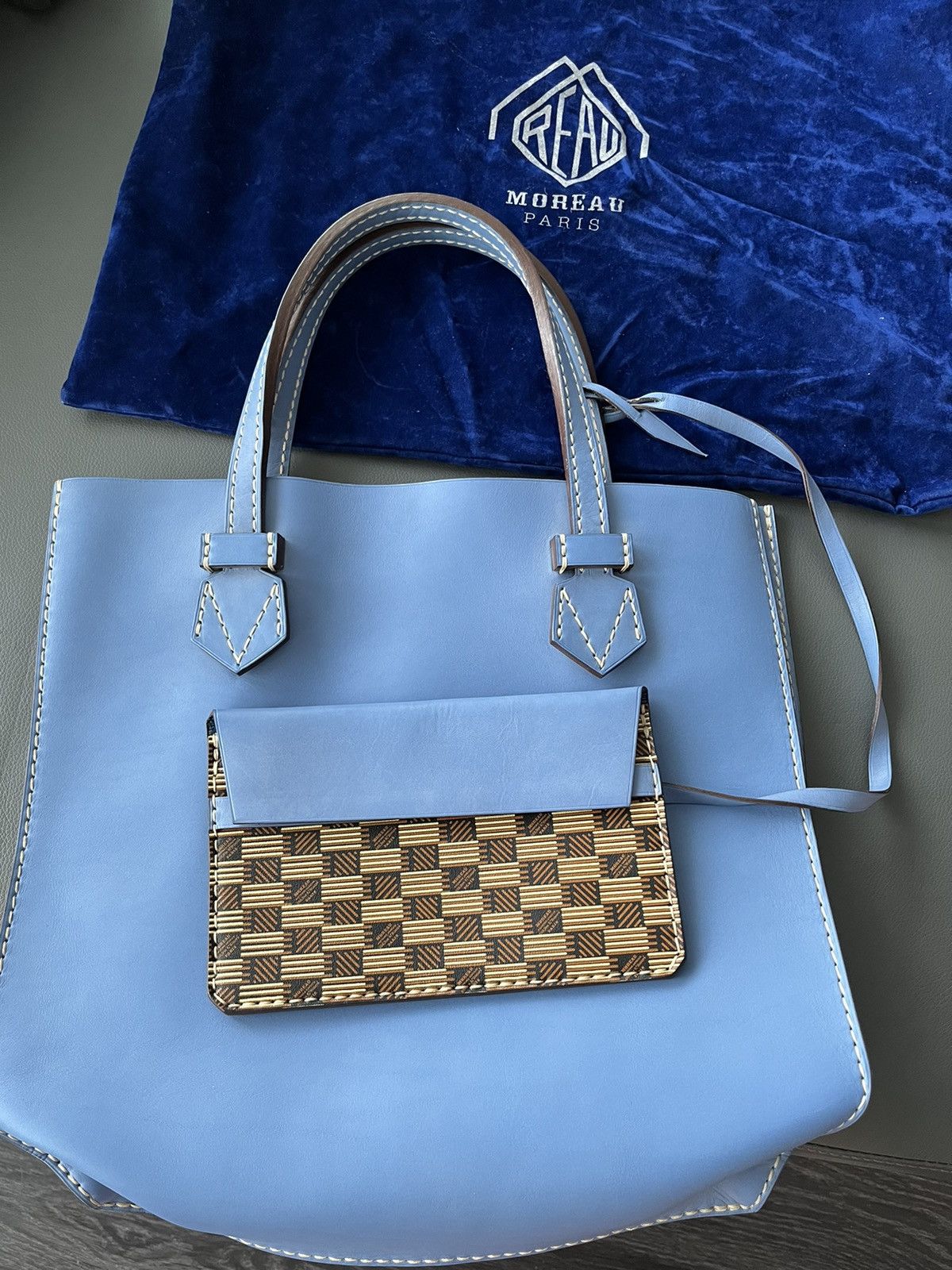 Moreau Paris Brand New Sold Out Vintage Moreau Paris Leather Tote Bag Size ONE SIZE - 10 Thumbnail