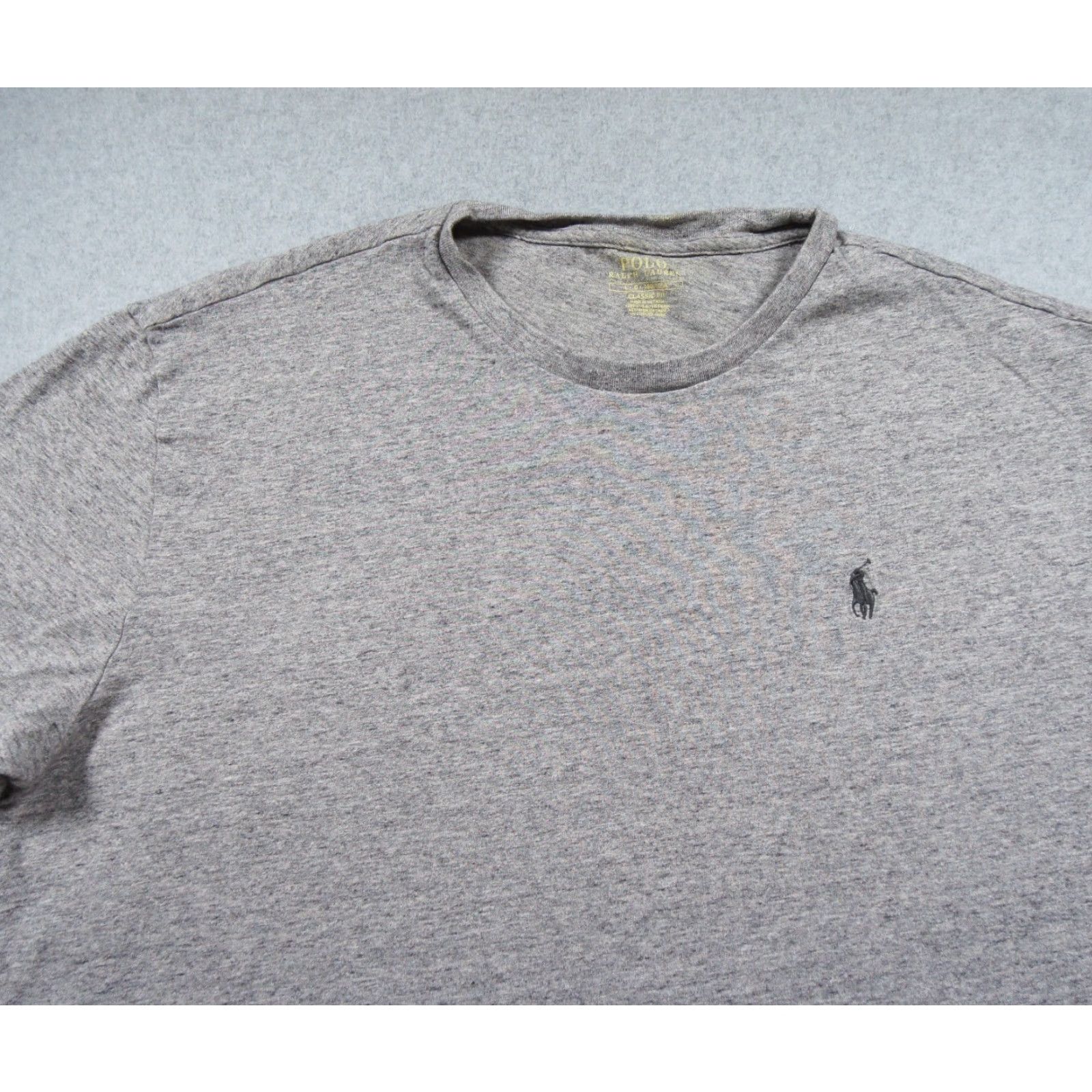 Polo Ralph Lauren Polo Ralph Lauren Shirt Mens Large Gray Crewneck Short Sleeve Classic Fit Pony Size US L / EU 52-54 / 3 - 2 Thumbnail