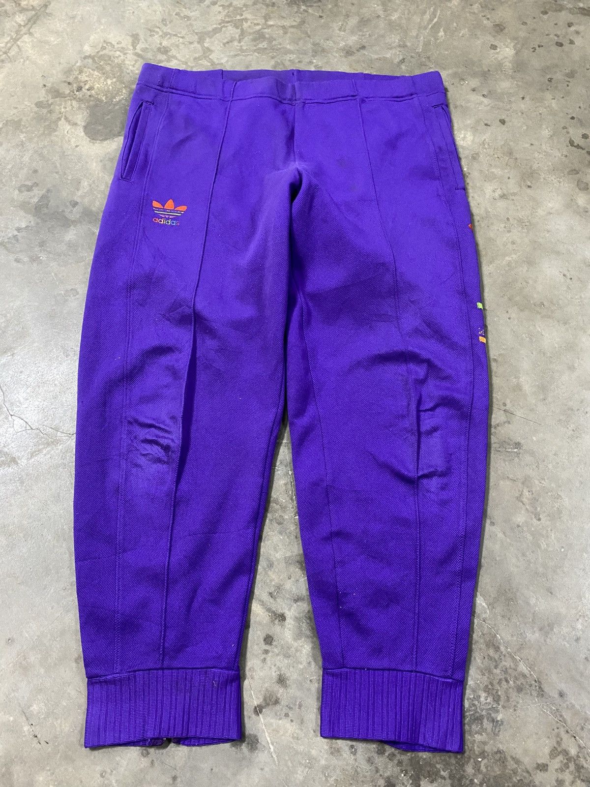 Adidas × Vintage Vintage 90s Adidas Colour Block Logo Running Pants 🔥imn Size US 34 / EU 50 - 1 Thumbnail