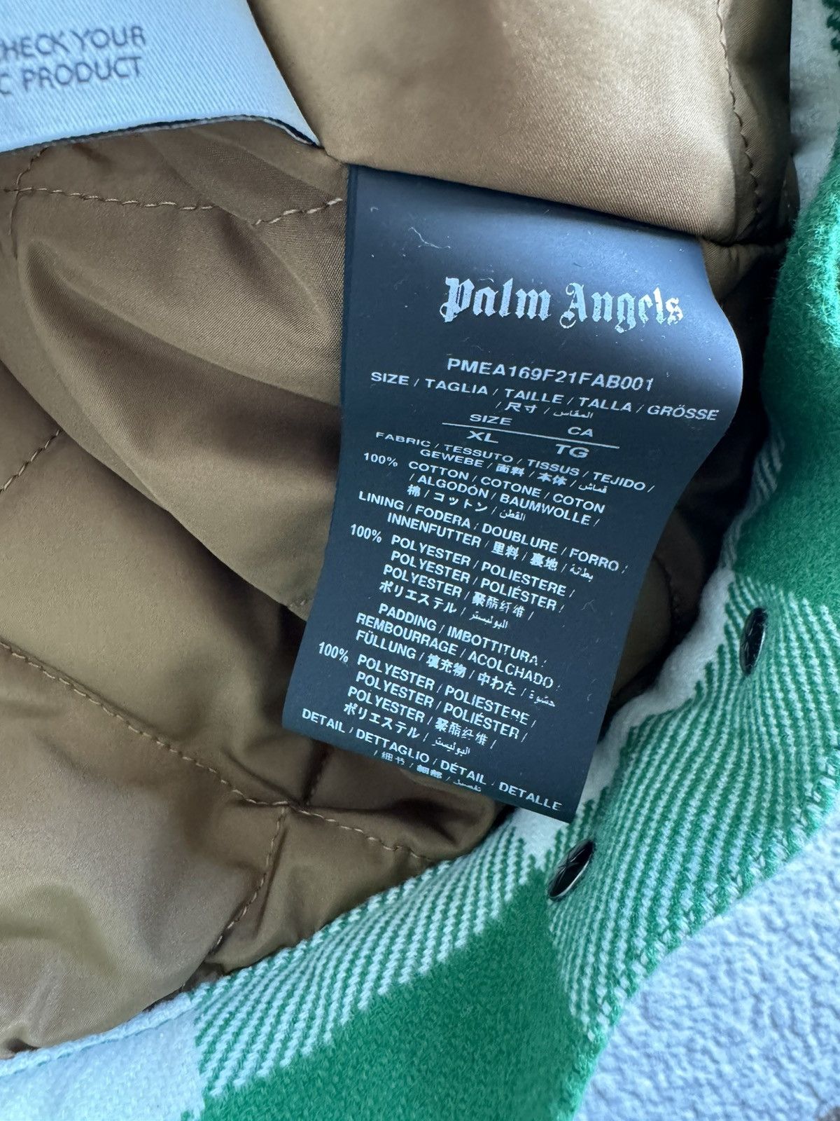 Palm Angels Palm Angels Curved Logo Check Trucker Size US XL / EU 56 / 4 - 5 Thumbnail