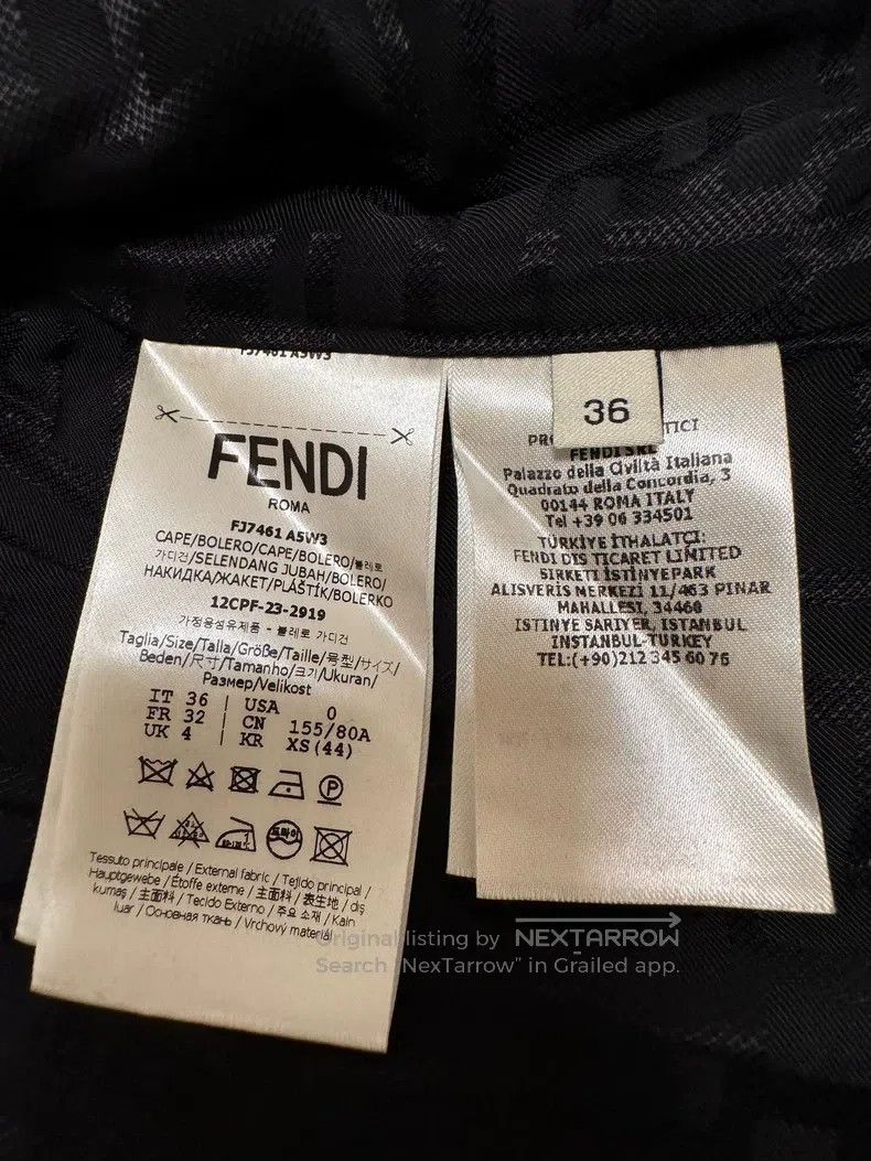 Fendi Fendi Diamond Collar Branded Jacket Size XXS / US 00 / IT 34 - 5 Thumbnail