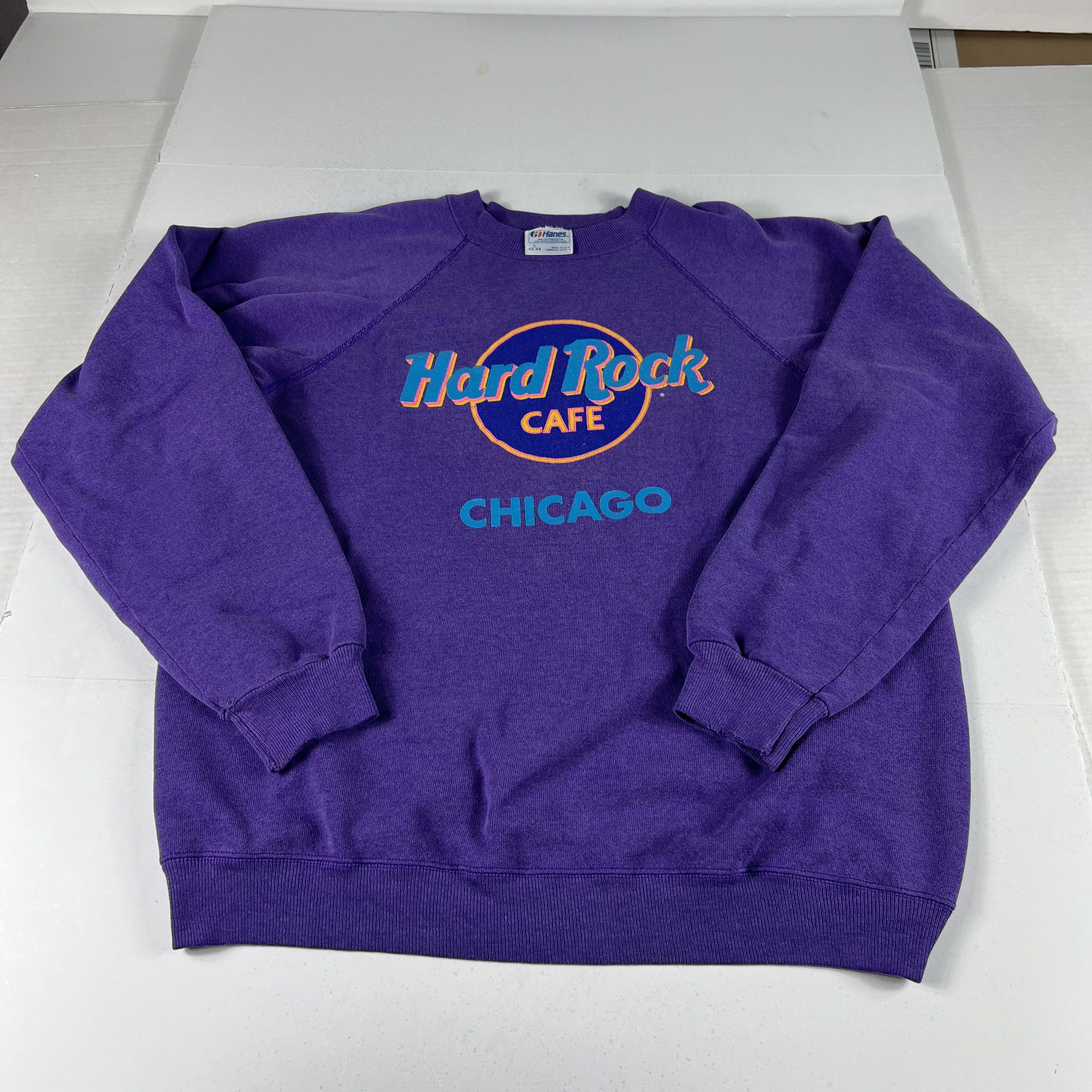 Hard Rock Cafe × Vintage VTG 90s Hard Rock Cafe Chicago Sweatshirt Faded Crewneck Size US M / EU 48-50 / 2 - 1 Thumbnail