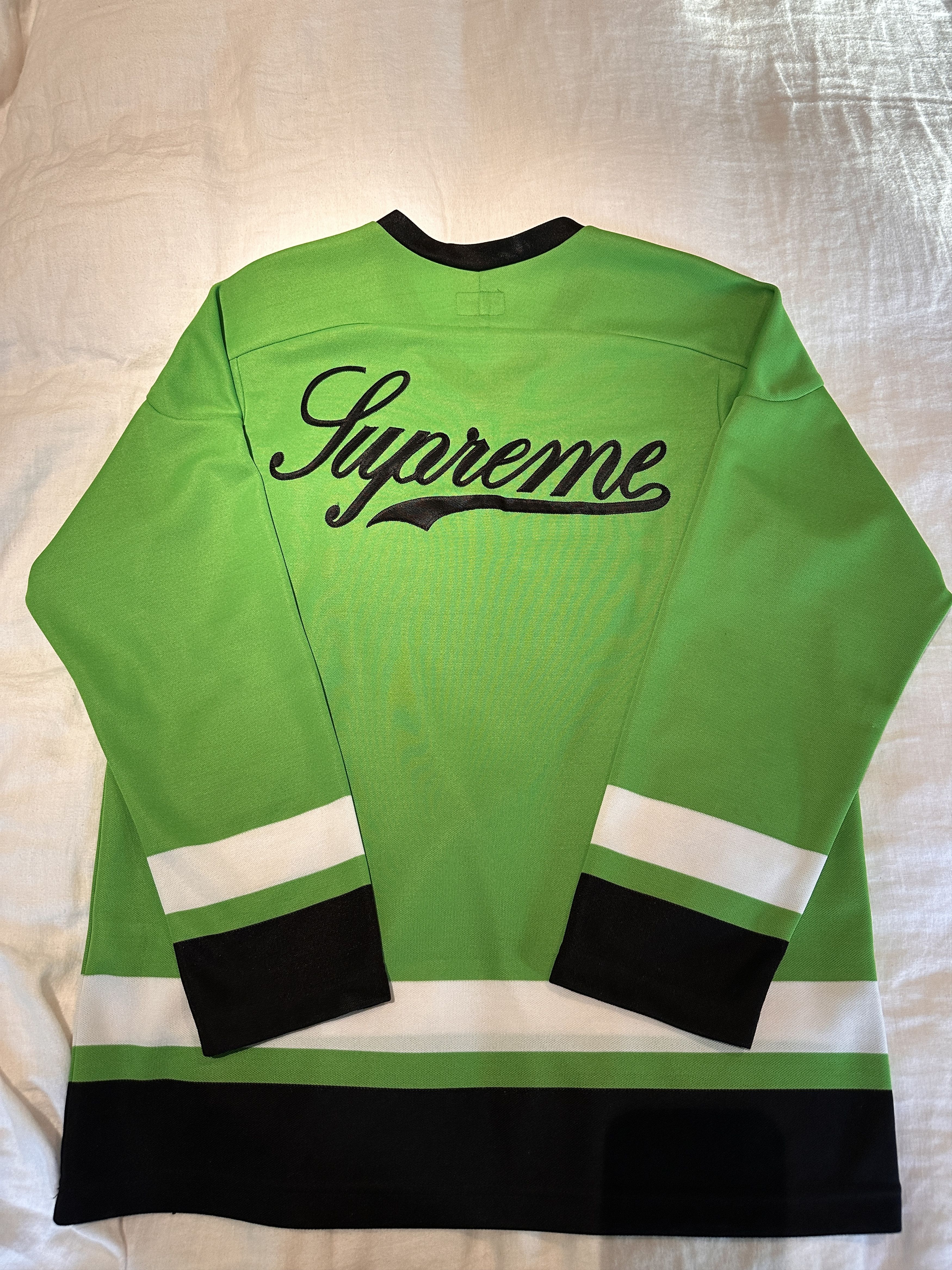 image of Supreme Lamborghini Hockey Jersey in Green, Men's (Size Small)