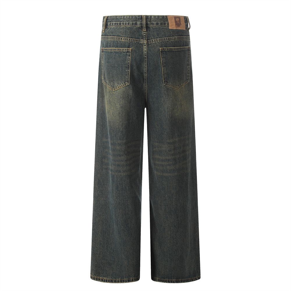 Japanese Brand × Jean Men's loose punk casual all-match distressed washed jeans Size US 32 / EU 48 - 3 Thumbnail