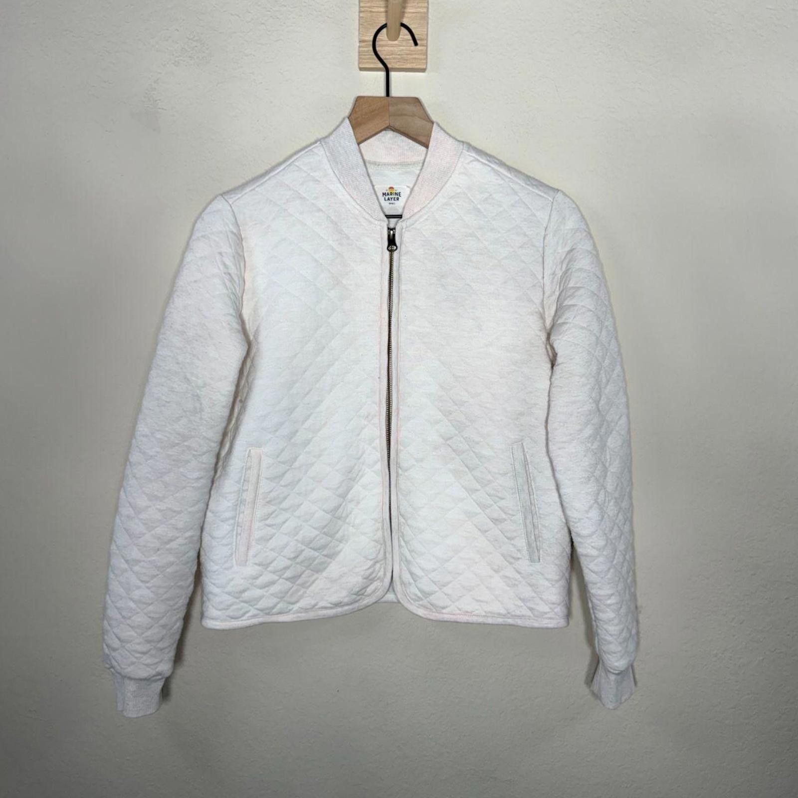 Marine Layer Marine Layer Jacket Women's S Oatmeal Quilted Bomber Size S / US 4 / IT 40 - 1 Thumbnail