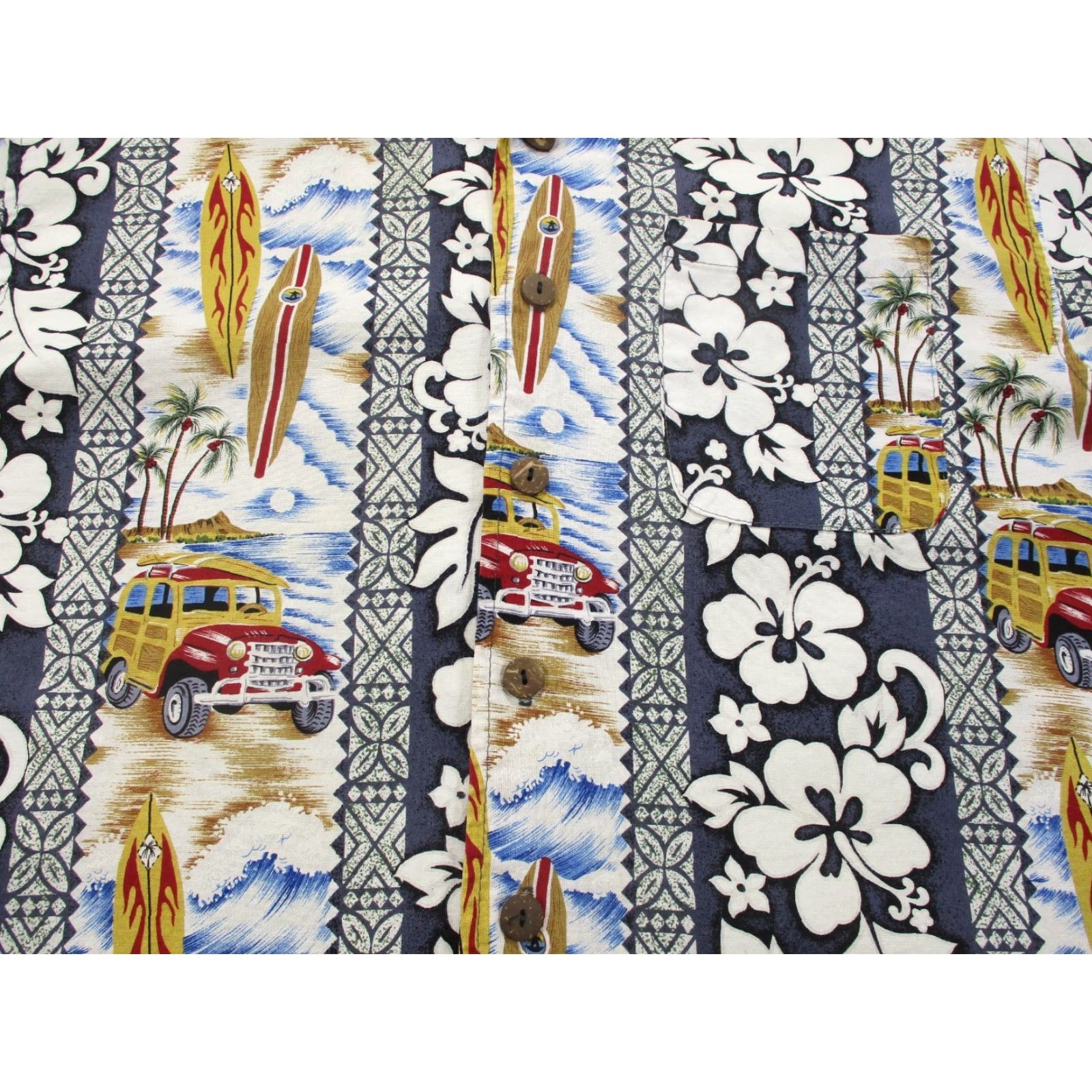 Vintage VINTAGE Reebesse Hawaiian Shirt Mens XL Floral Surf Woody Button-Up Casual Camp Shirt Size US XL / EU 56 / 4 - 6 Thumbnail