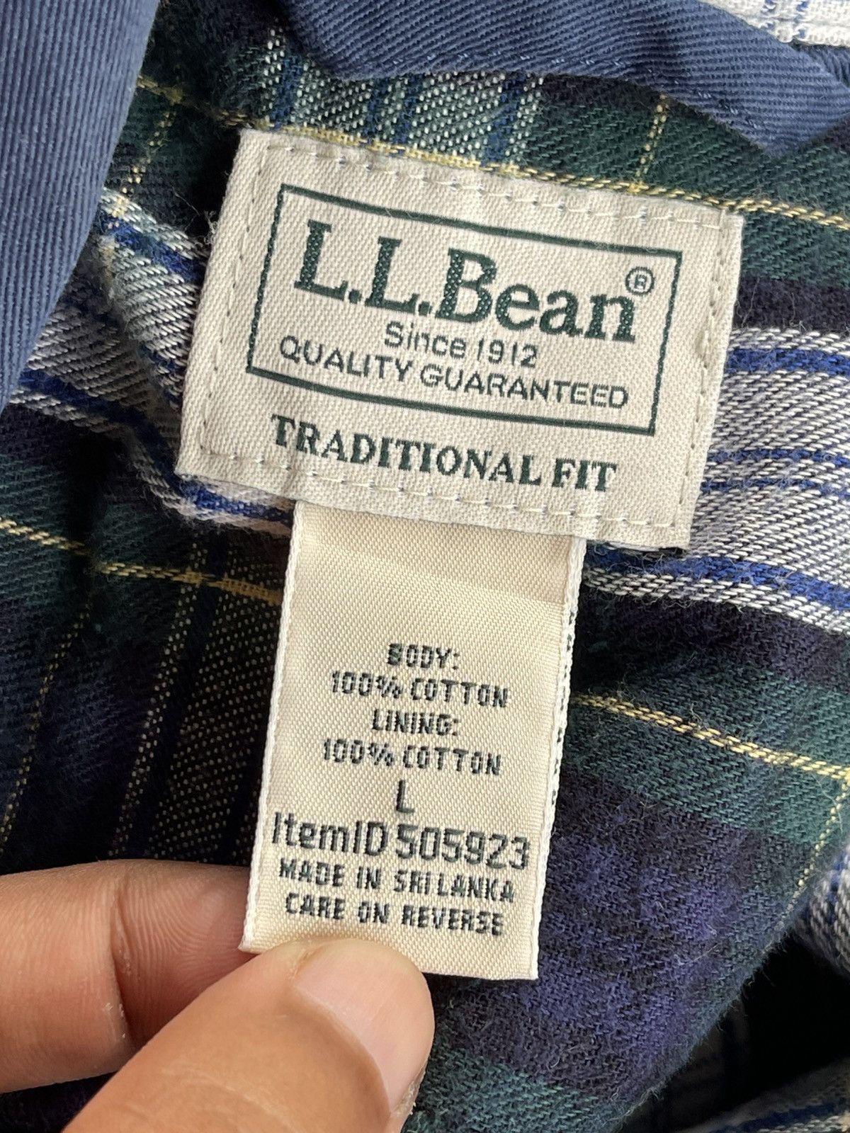 L.L. Bean × Todd Snyder 🔥Vintage L.L. Bean Men's Flannel-Lined Hurricane Shirt Size US L / EU 52-54 / 3 - 11 Thumbnail