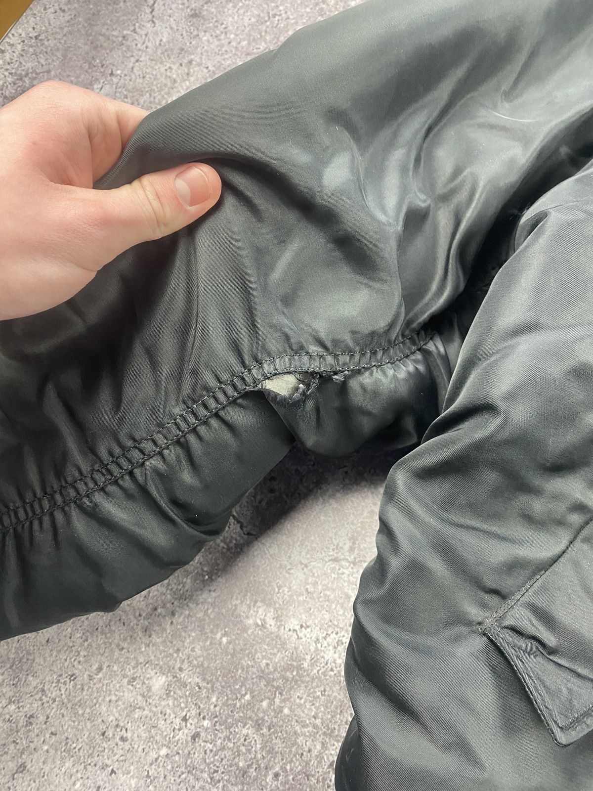 Vintage 90s Boxy MA-1 Military Reversible FADED Bomber DISTRSSED Size US L / EU 52-54 / 3 - 8 Thumbnail