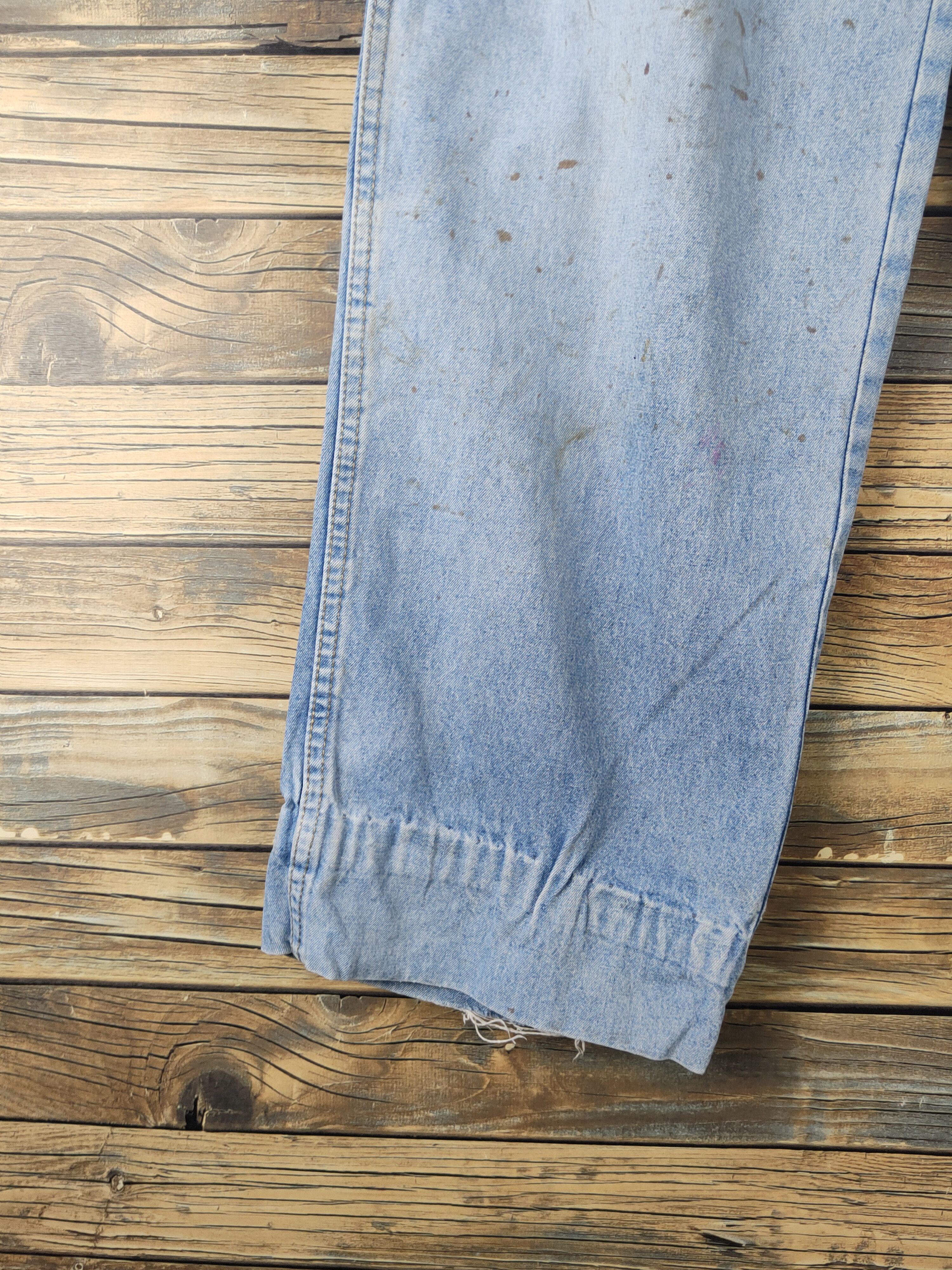 Japanese Brand DL Hey Beau Blue Distressed Ripped Jeans #2120 Size US 32 / EU 48 - 4 Thumbnail