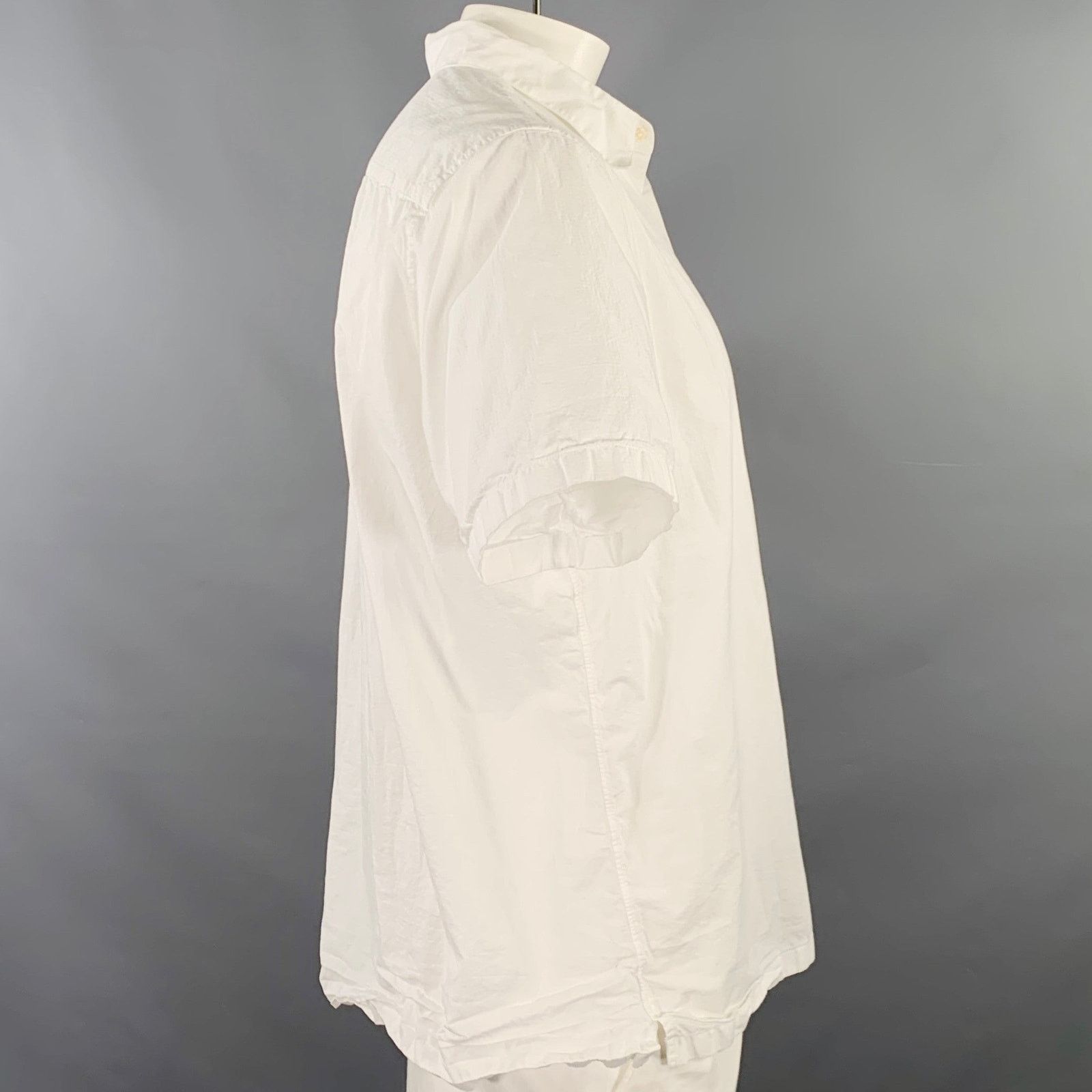Theory Size XXL Irving White Cotton One Pocket Short Sleeve Shirt Size US XXL / EU 58 / 5 - 2 Thumbnail