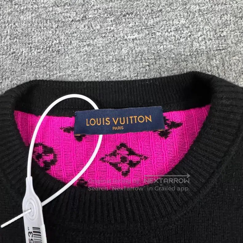 Louis Vuitton Louis Vuitton Cashmere full-print presbyopic sweater Size US XL / EU 56 / 4 - 5 Thumbnail